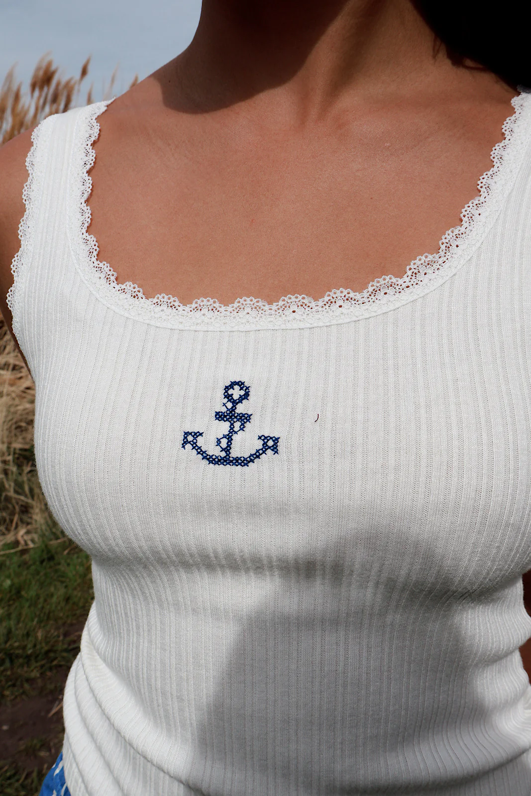 Anchor Embroidered Tank - Image 3
