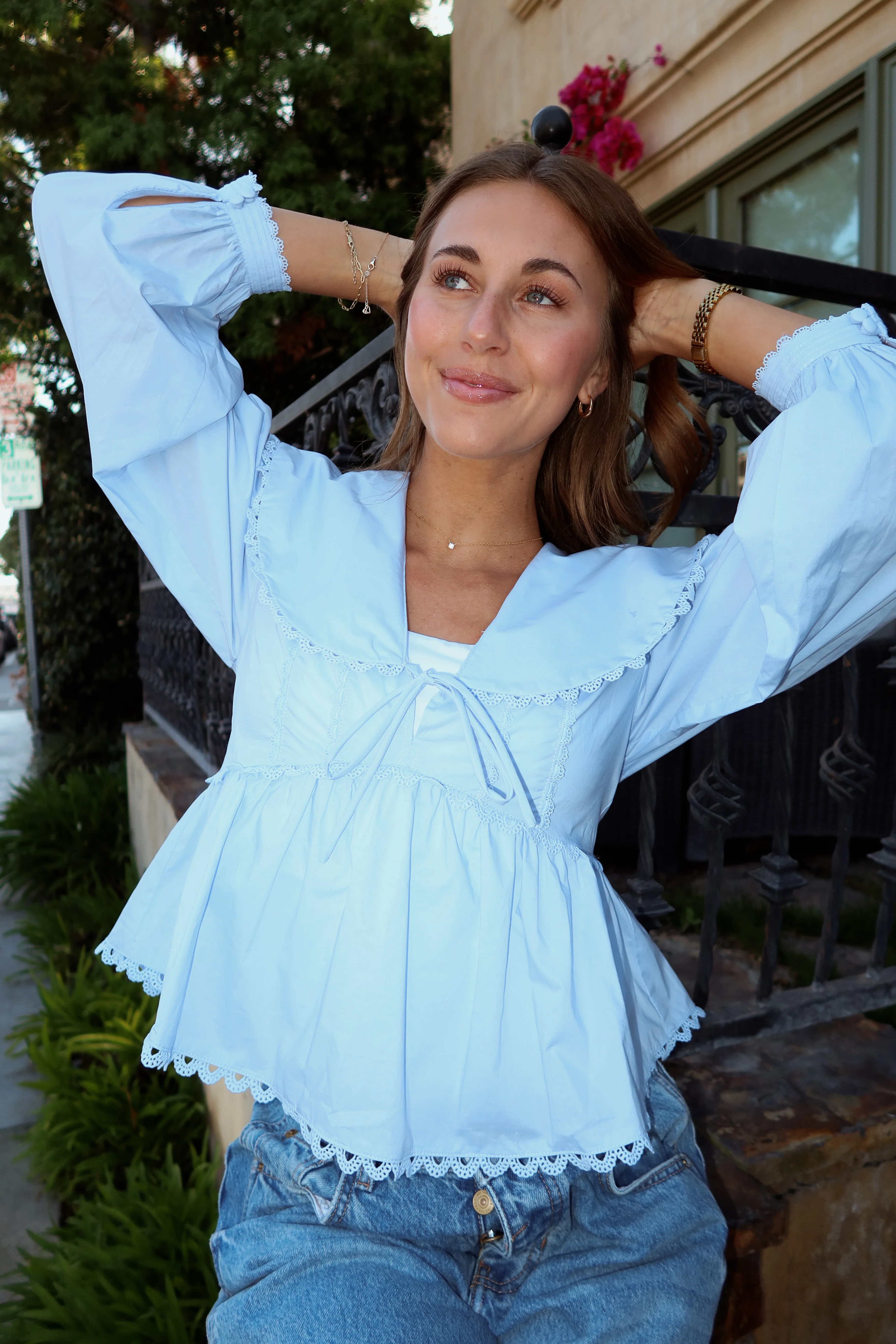 FINAL SALE - Audrey Cotton Poplin Blouse - Image 6