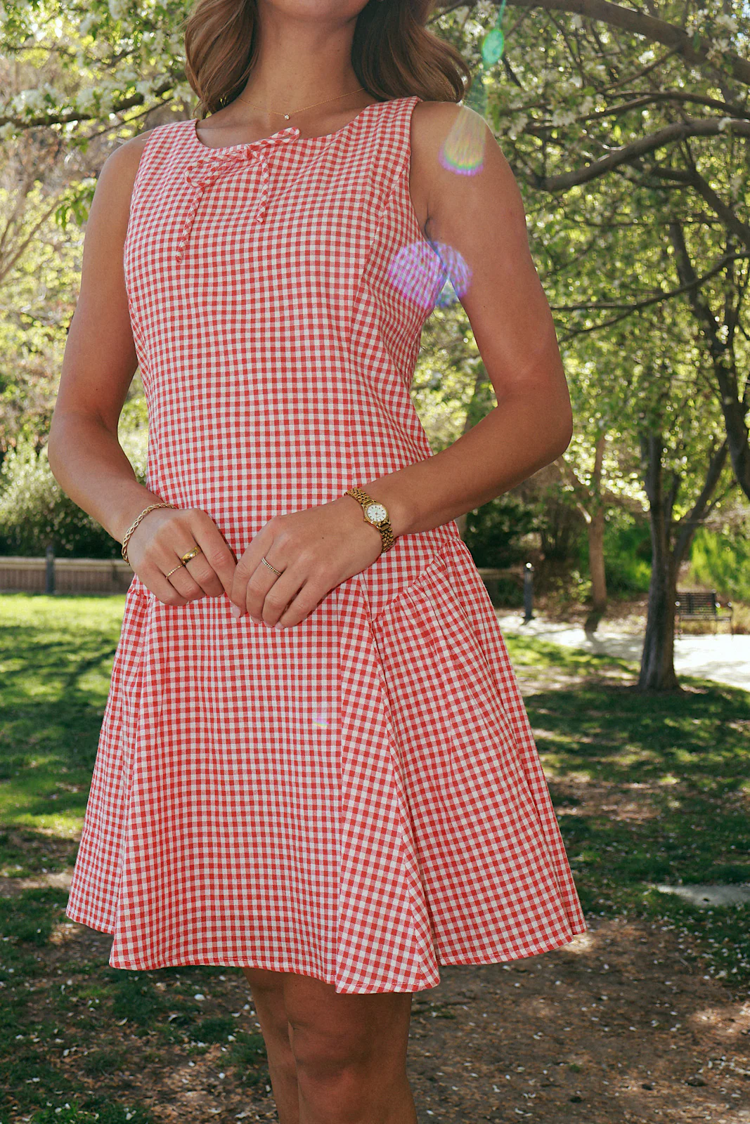 Berry Sweet Gingham Dress - Image 5