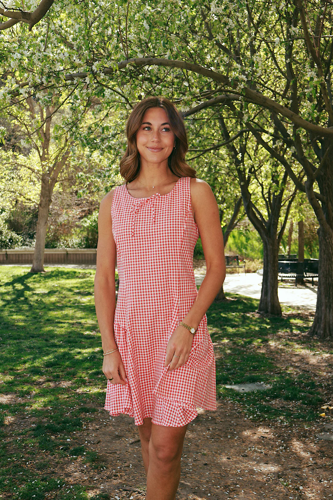 Berry Sweet Gingham Dress - Image 7