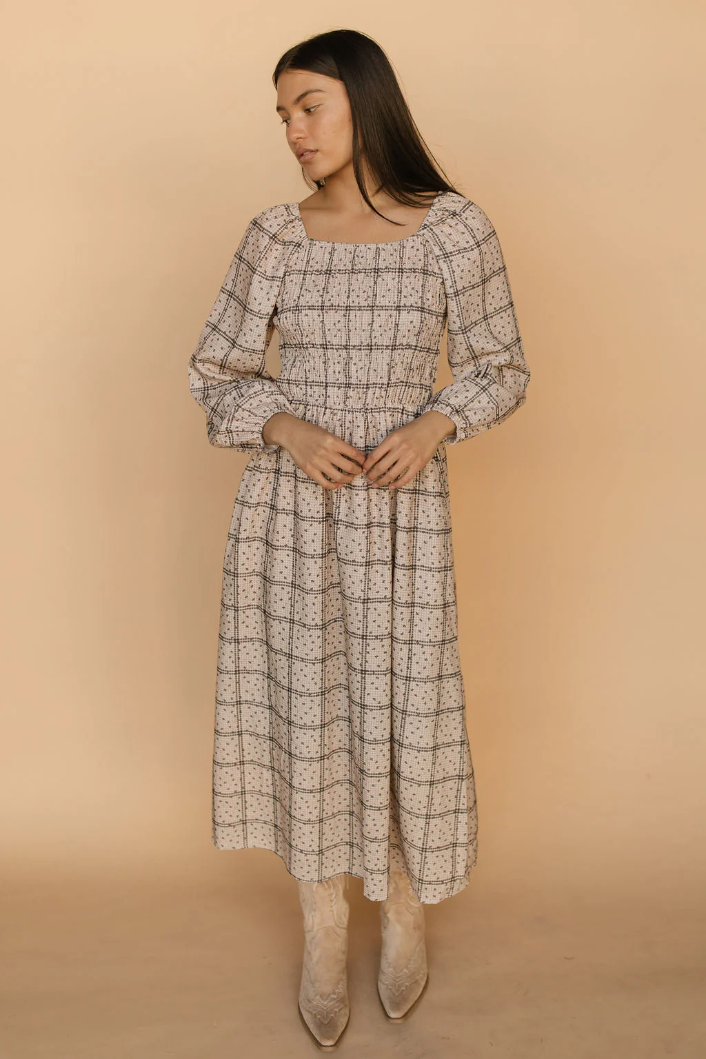 FINAL SALE - Blakely Plaid Smocked Dress - Image 2