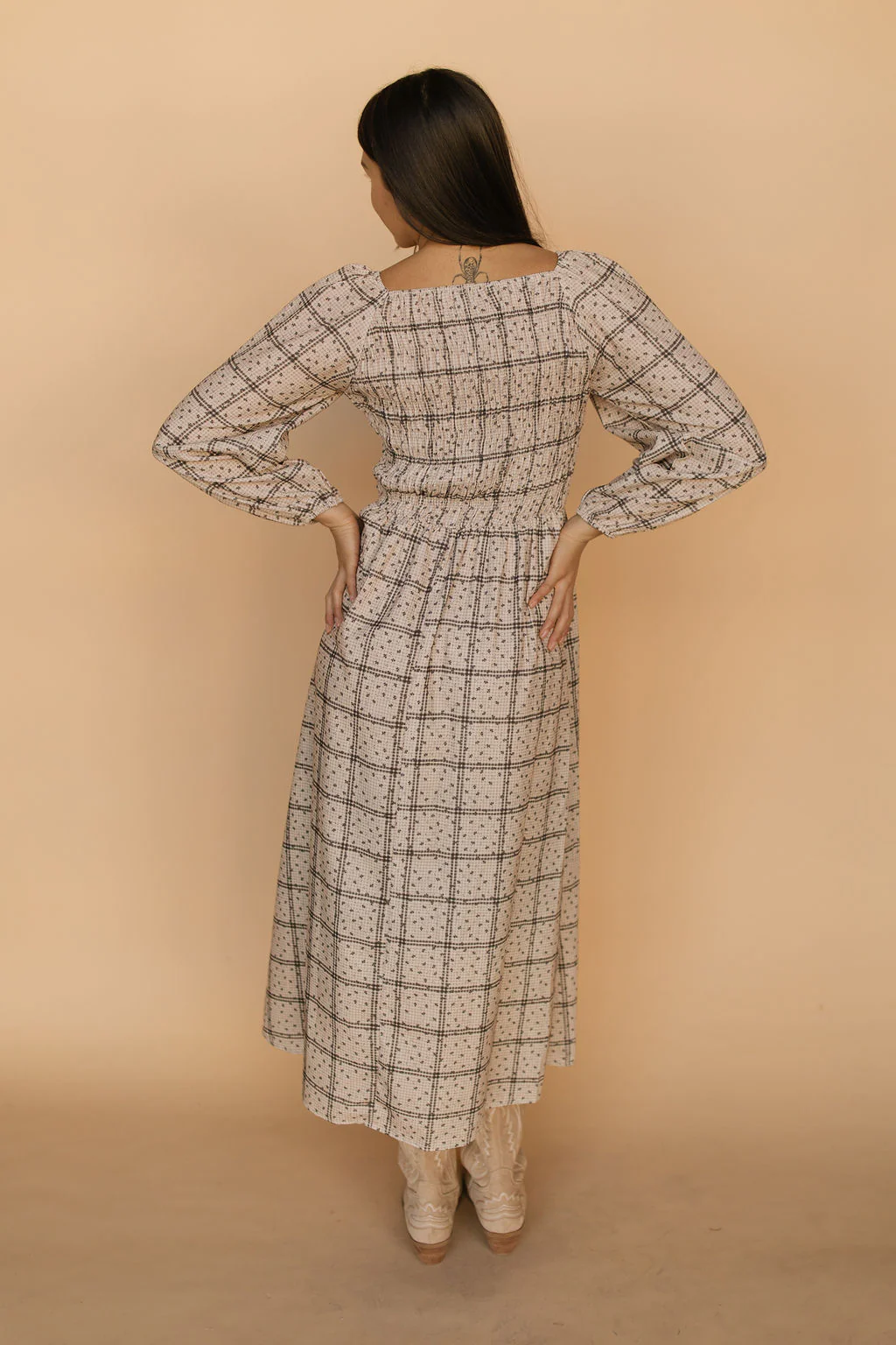 FINAL SALE - Blakely Plaid Smocked Dress - Image 4