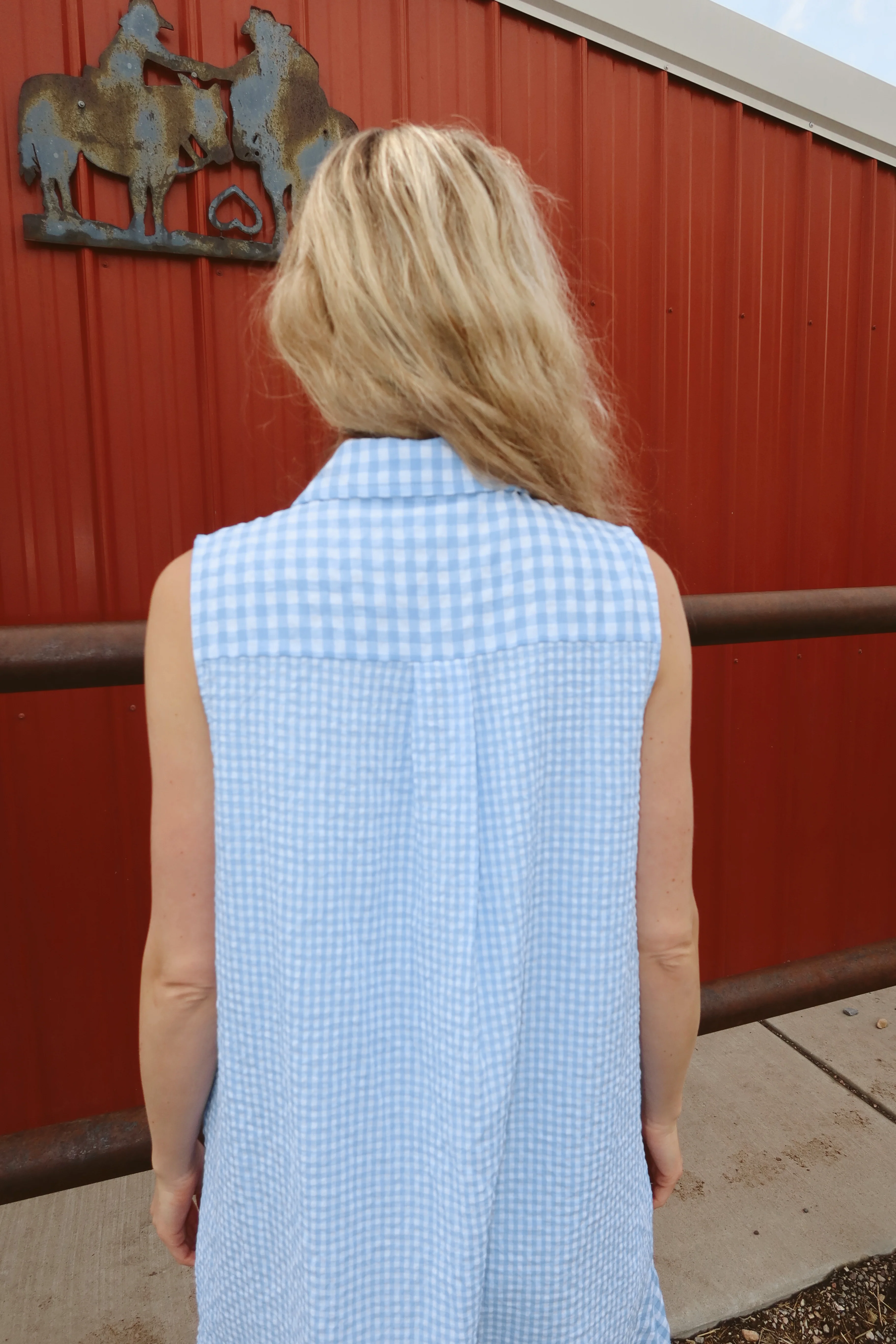Bluebell Gingham Shirt Dress - Image 6