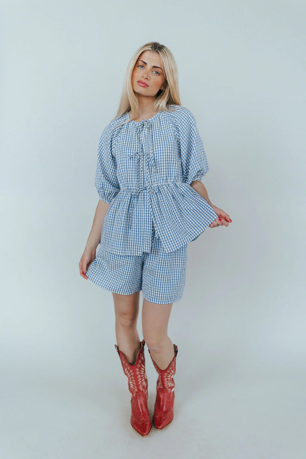 Blueberry Fields Gingham Shorts - Image 7