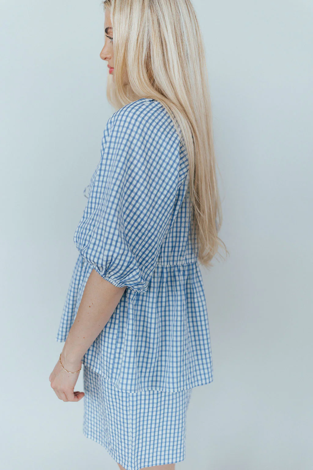Blueberry Fields Gingham Tie Top - Image 6