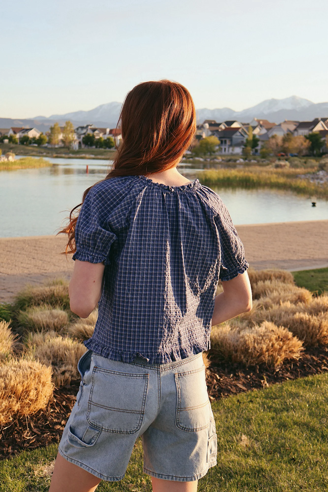 Bonnie Seersucker Plaid Blouse - Image 14