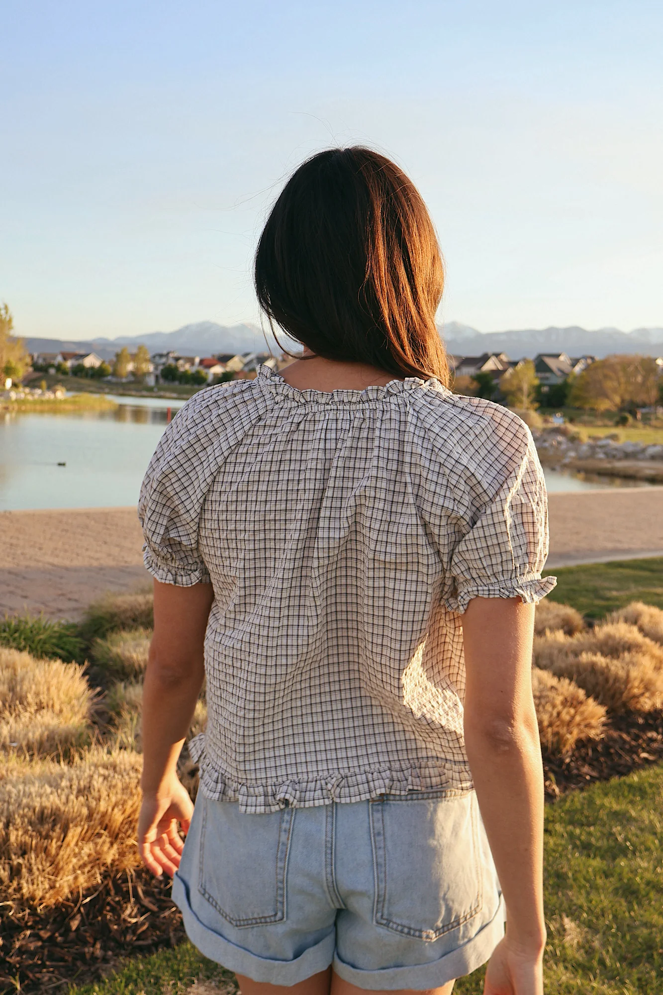 Bonnie Seersucker Plaid Blouse - Image 6