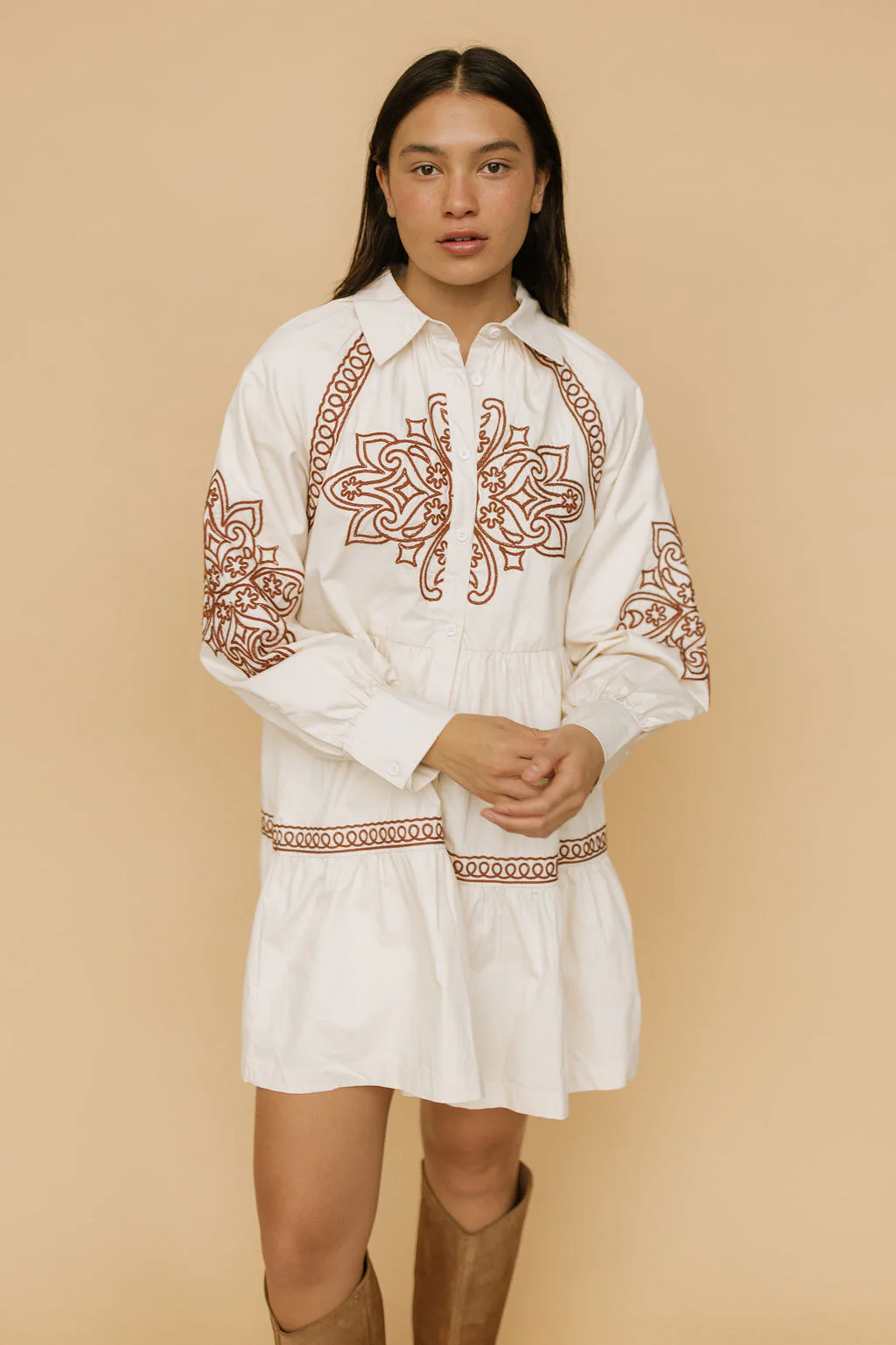 Camille Embroidered Dress - Image 3