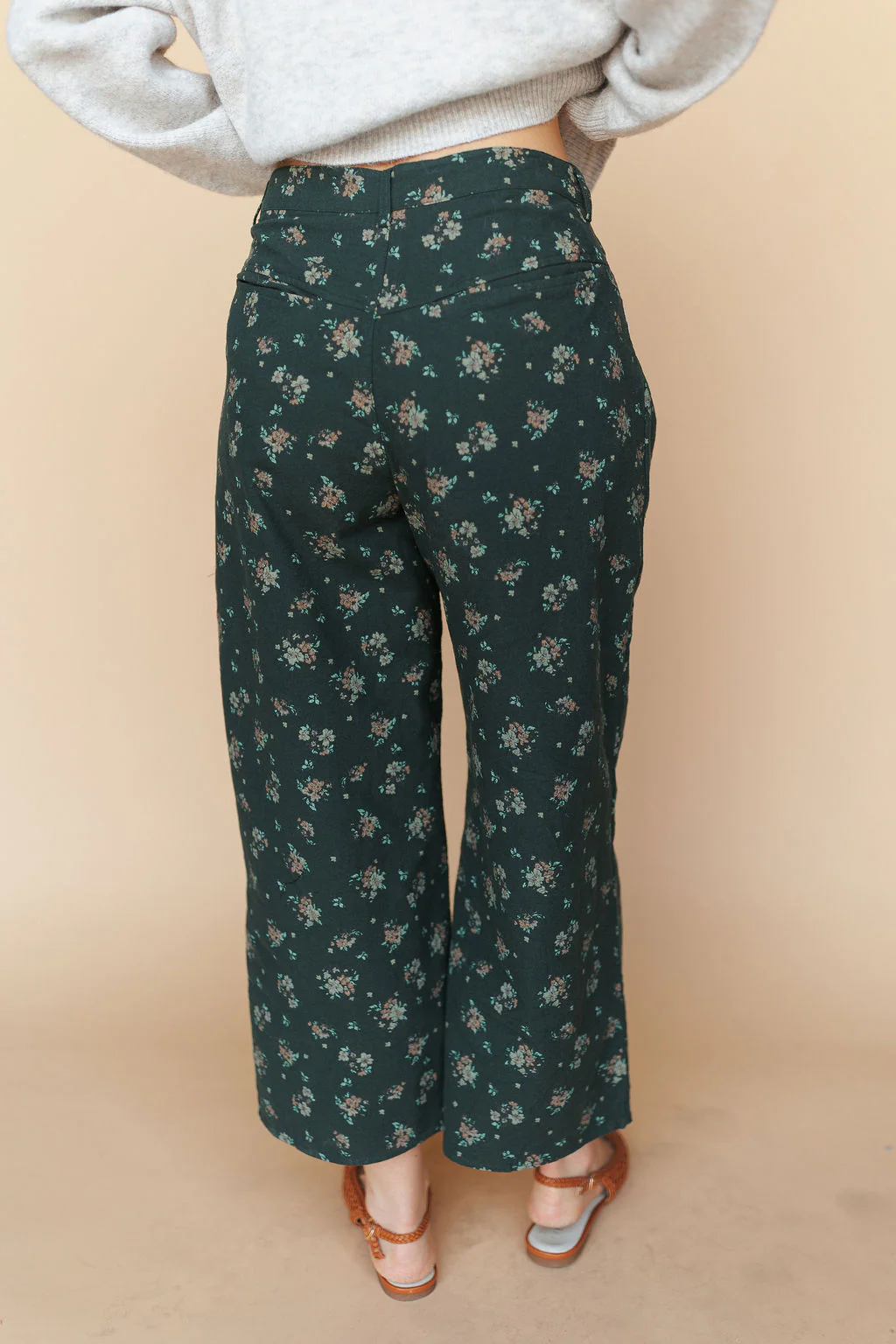 Charlie Floral Pants in Hunter Green - Image 5