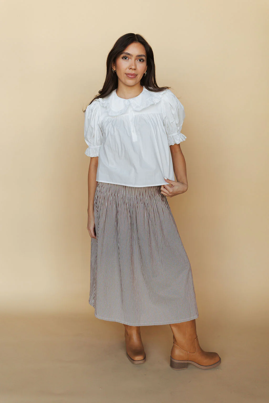 Connie Collared Short Sleeve Blouse - Image 5
