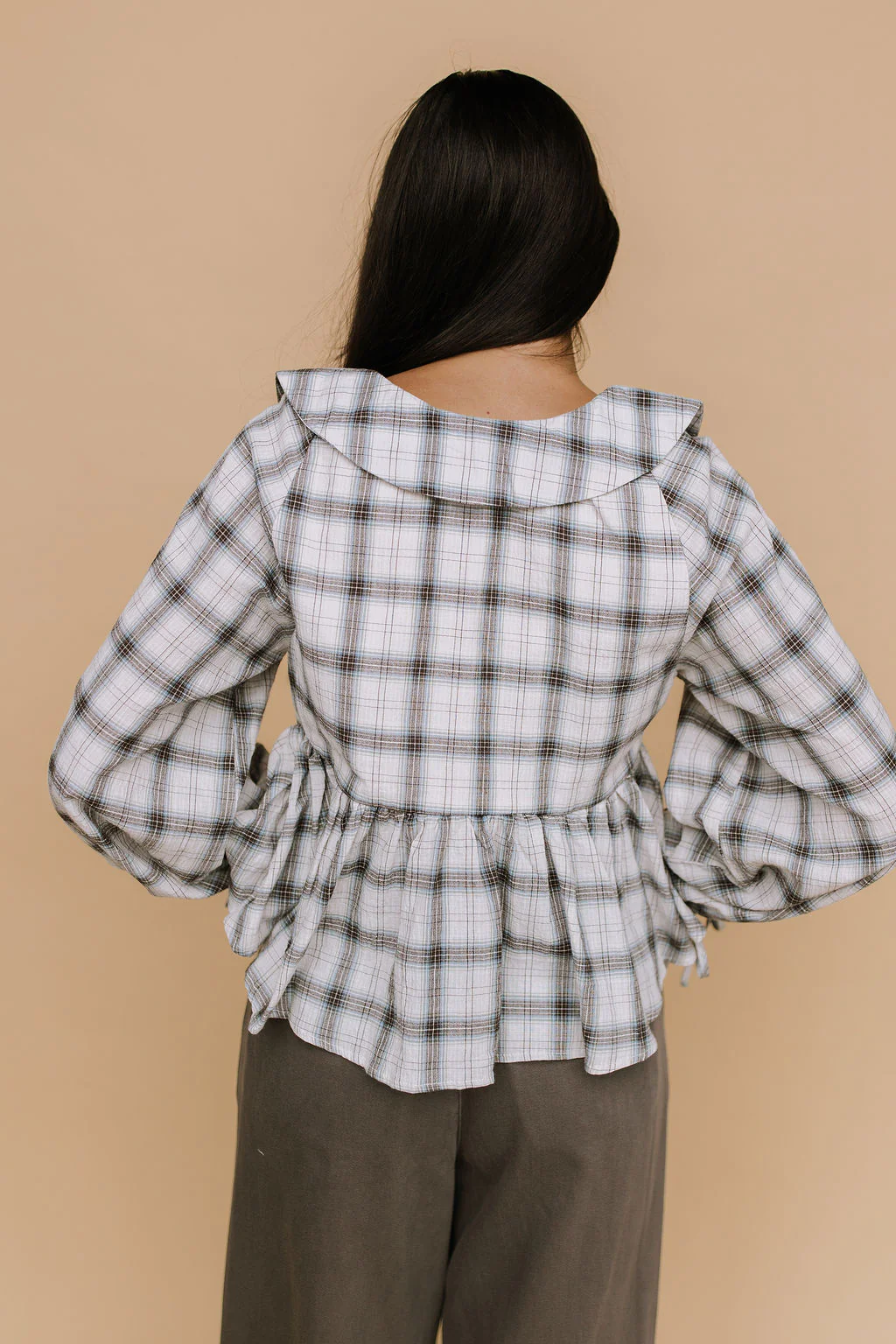 FINAL SALE - Corinne Plaid Peplum - Image 6