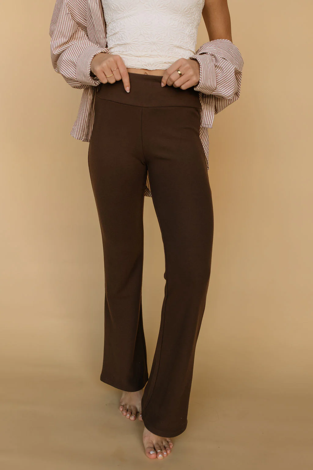 FINAL SALE - Cozy Core Fleece Pants in Chocolate - Image 3