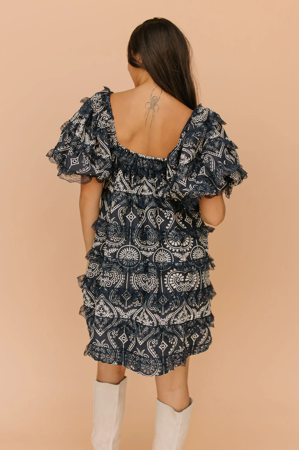 FINAL SALE - Creme Brulace Dress in Navy - Image 5