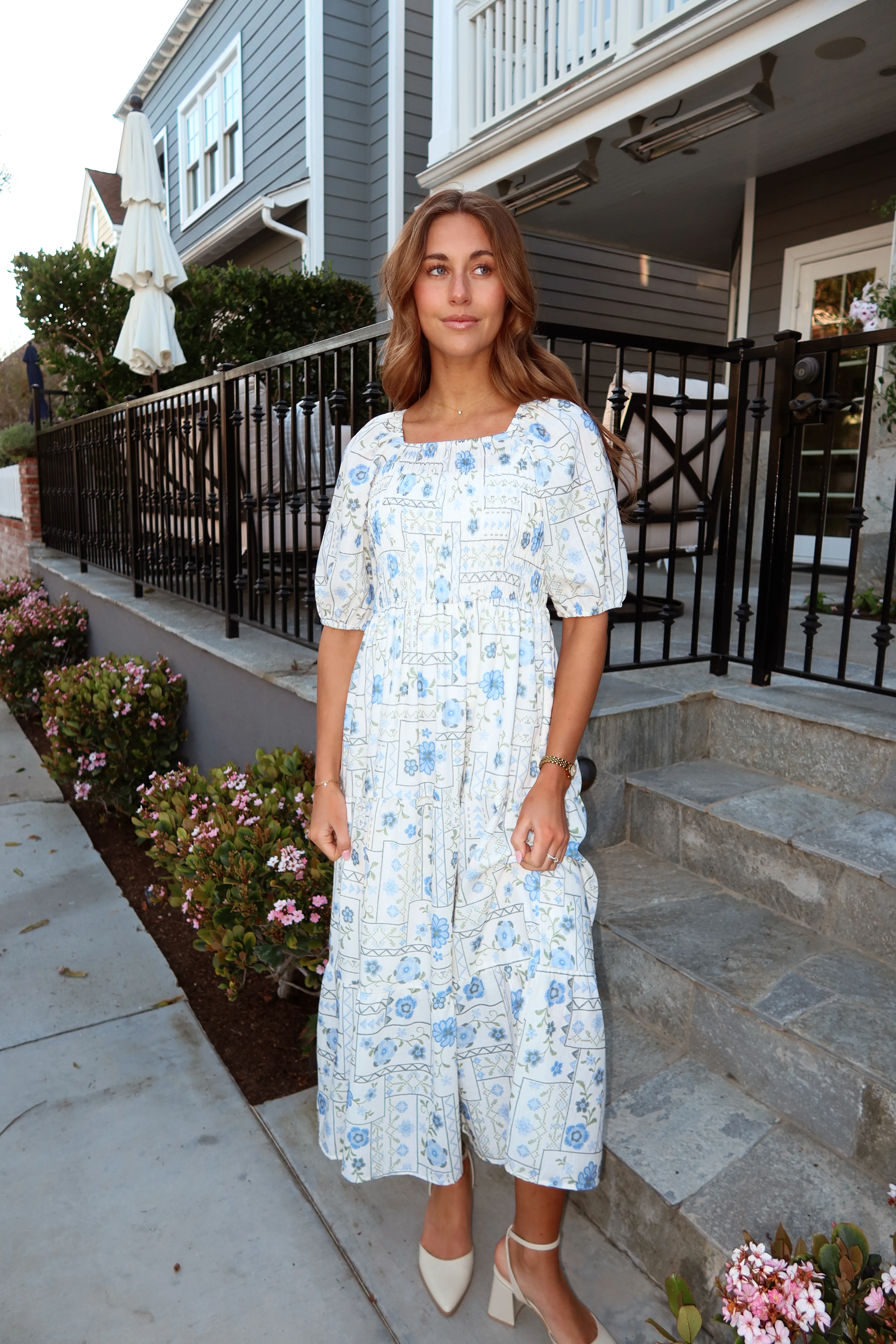 Delft Bloom Smocked Midi - Image 3