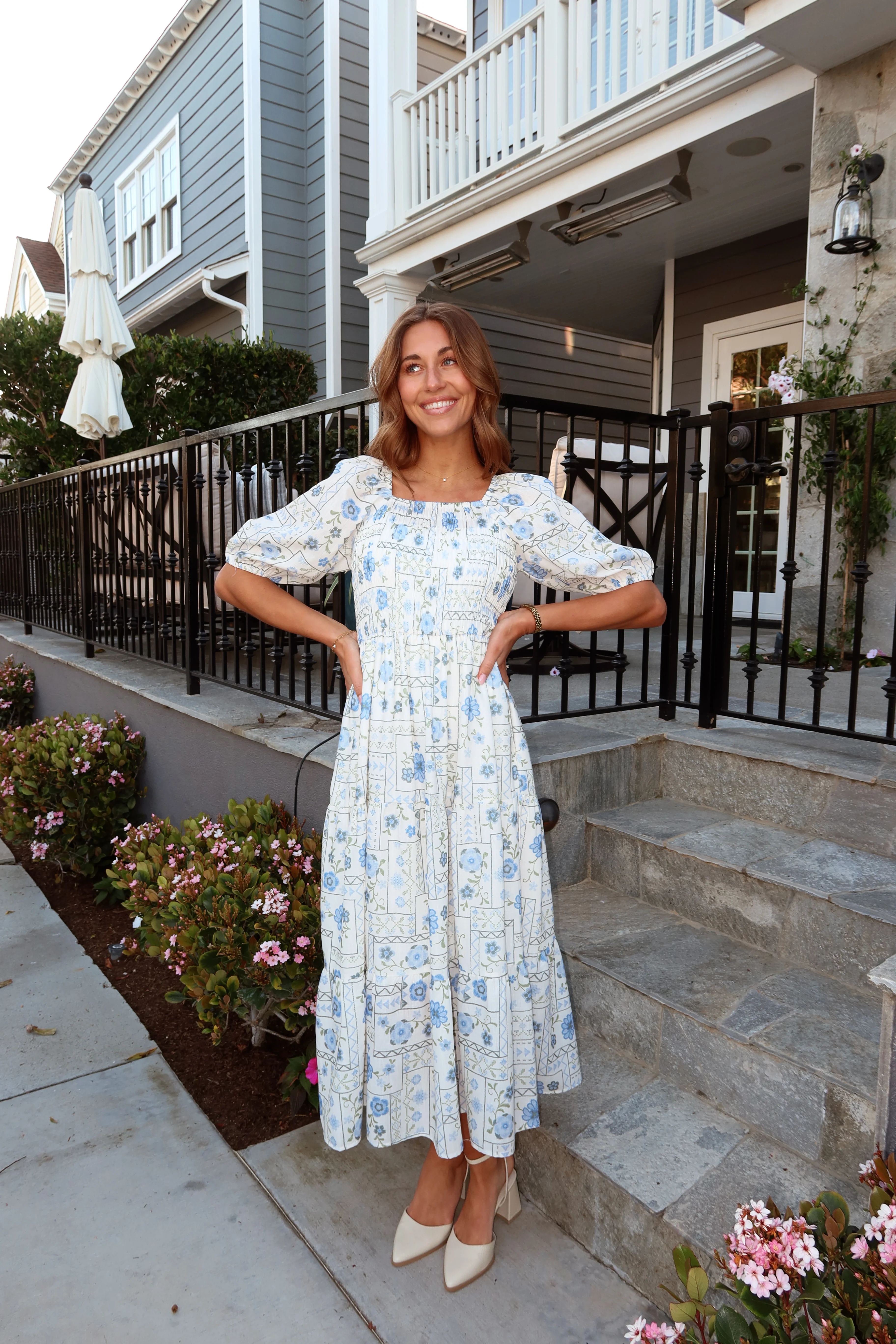 Delft Bloom Smocked Midi - Image 4