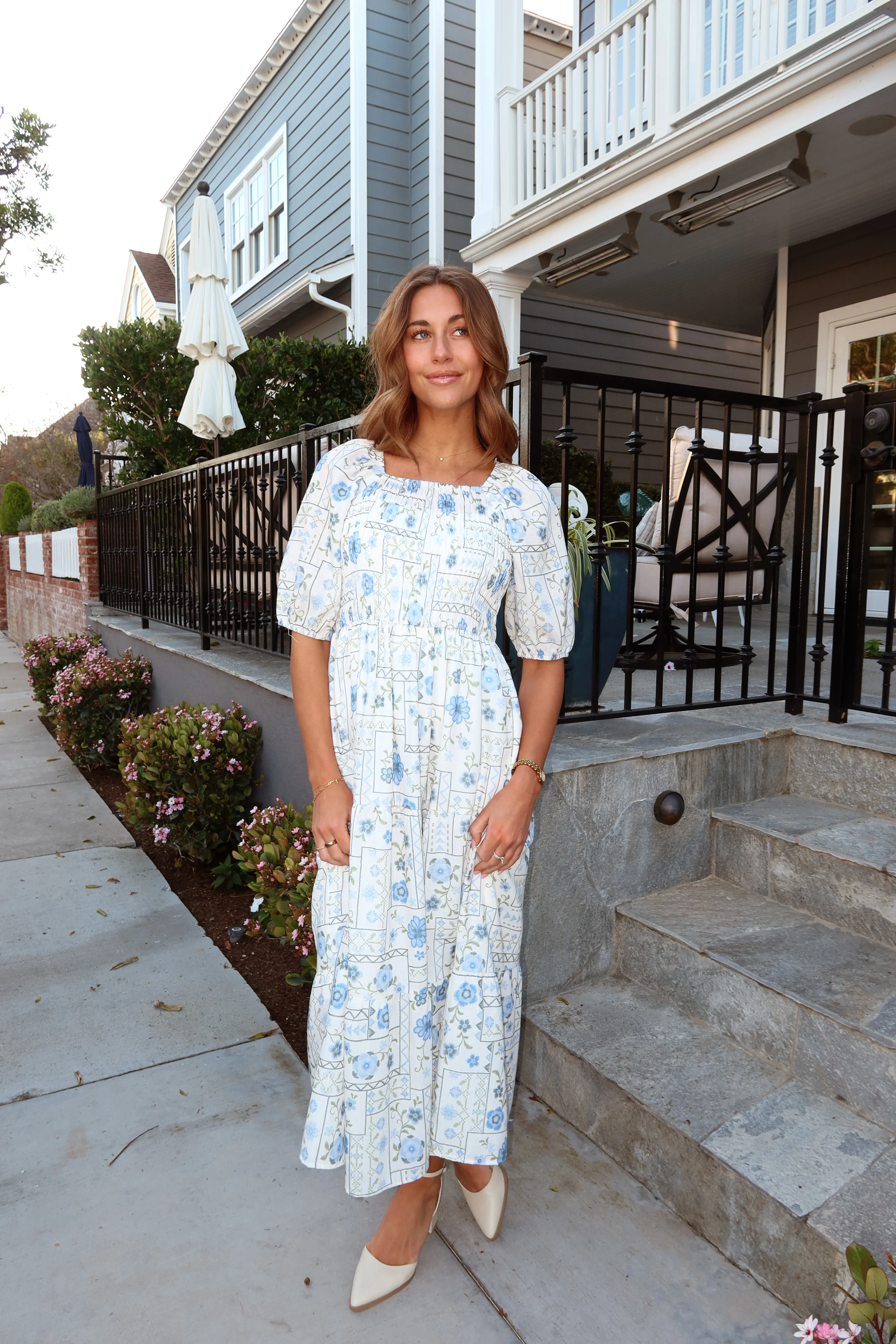 Delft Bloom Smocked Midi - Image 7