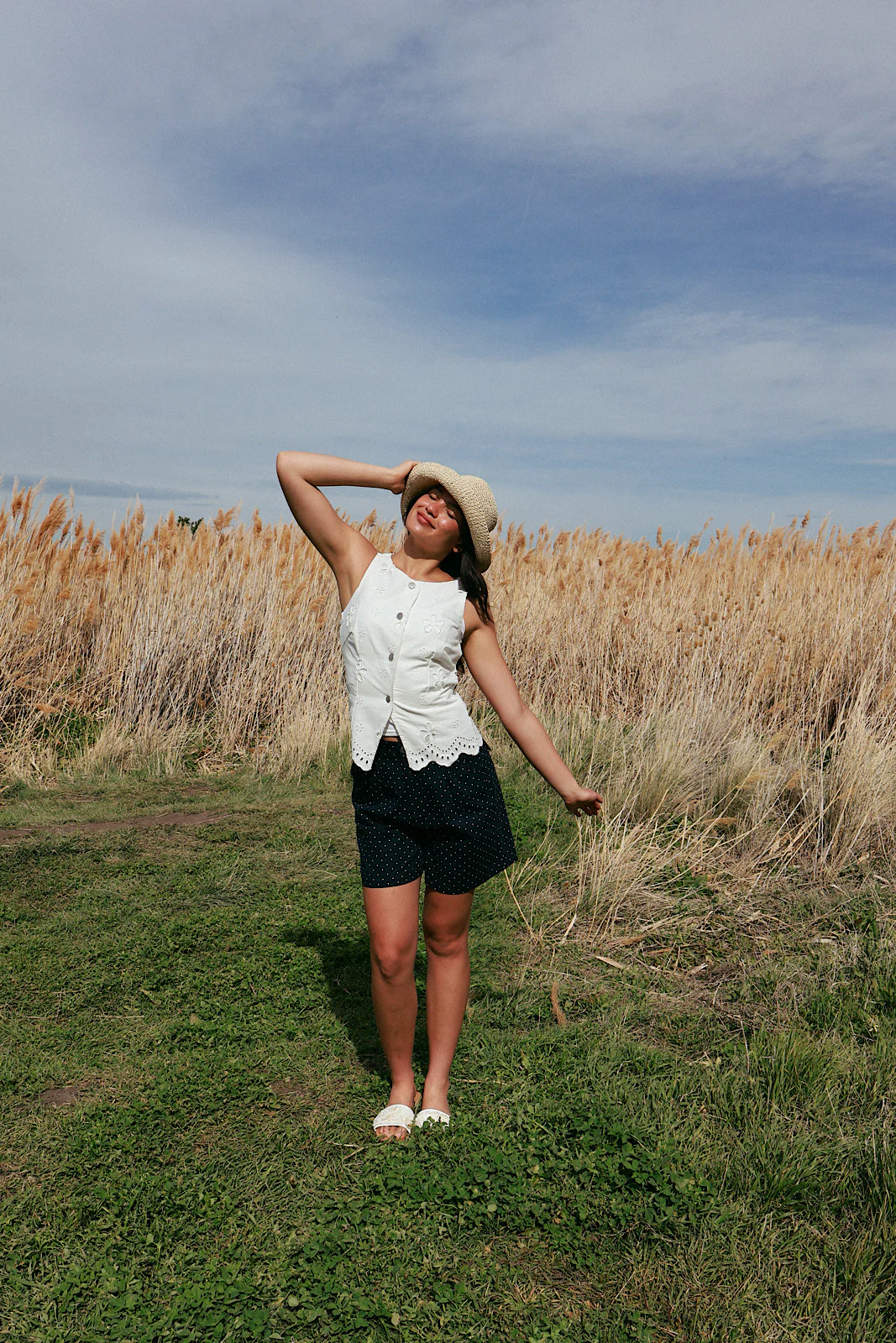 Dotted Shorts in Navy - Image 4