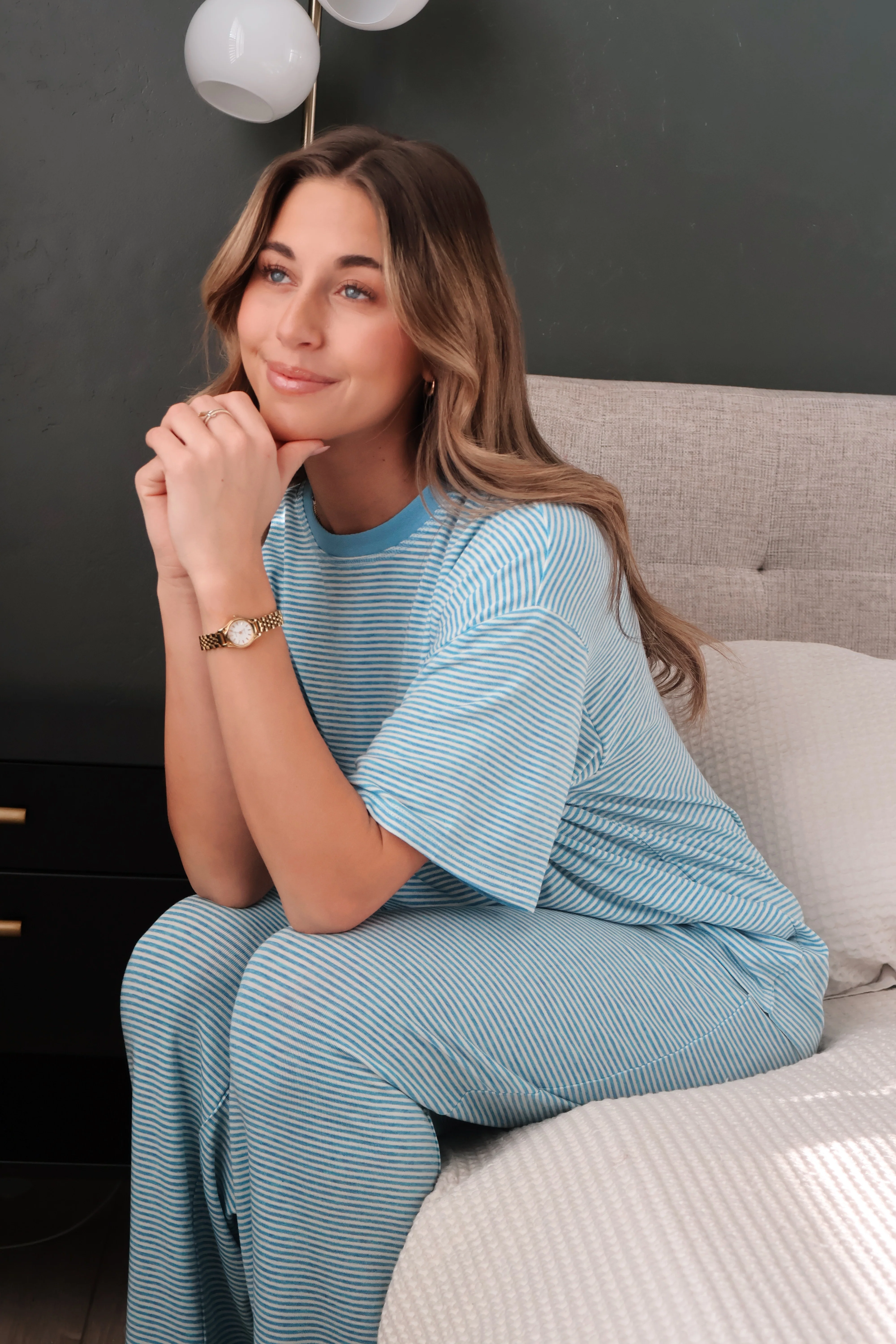 Dreamy Days Stripe Ribbed Tee - Image 4