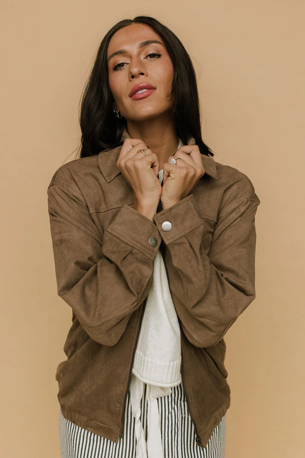 Egan Suede Bomber Jacket - Image 2