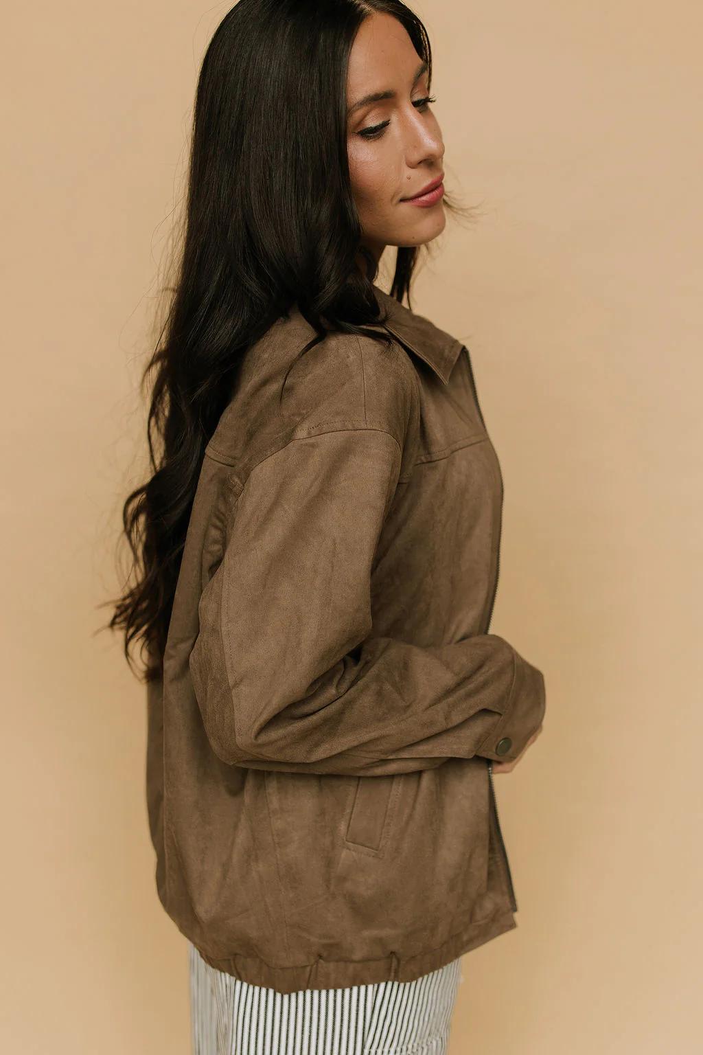 Egan Suede Bomber Jacket - Image 3