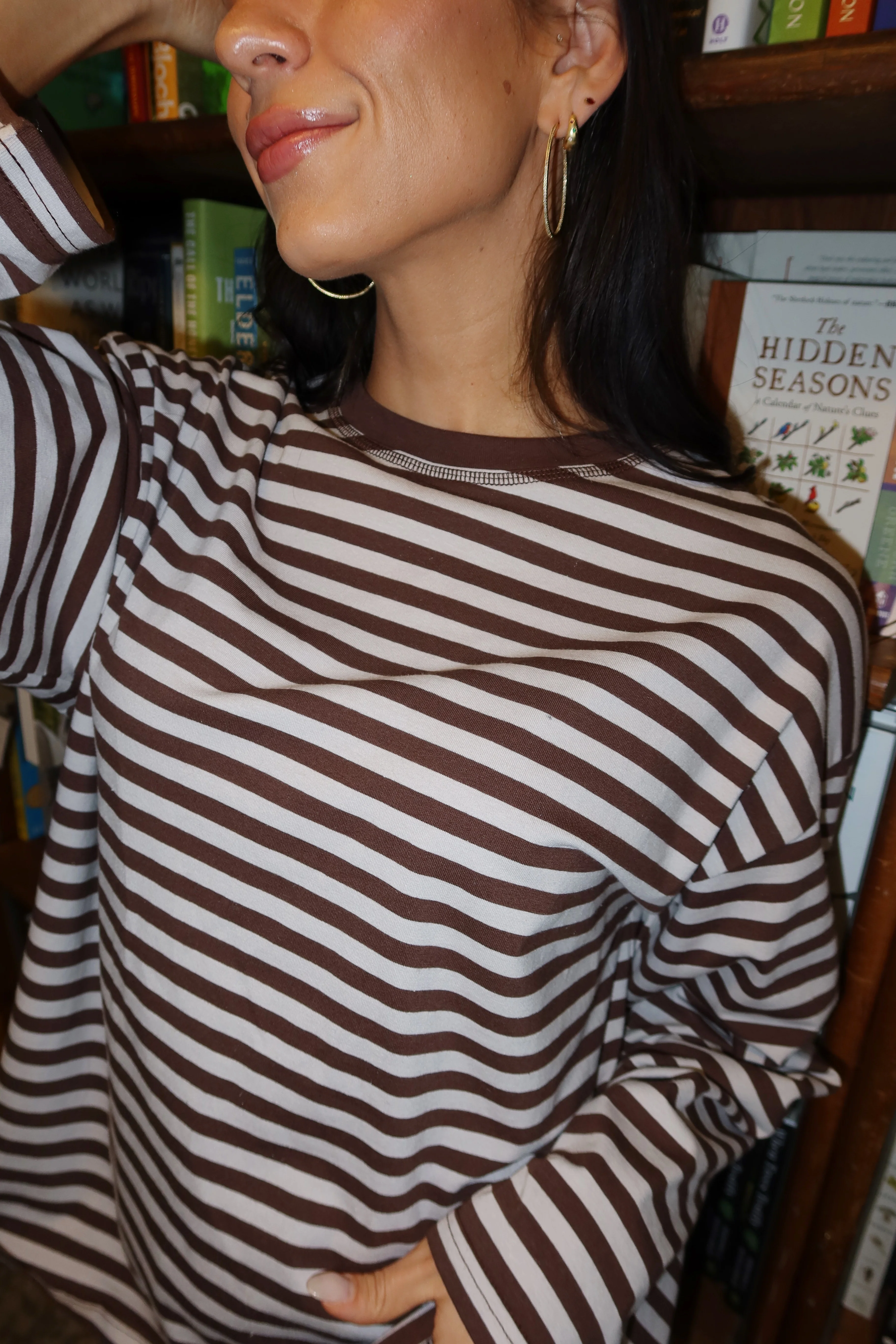 FINAL SALE - Elias Stripe Top in Grey - Image 4