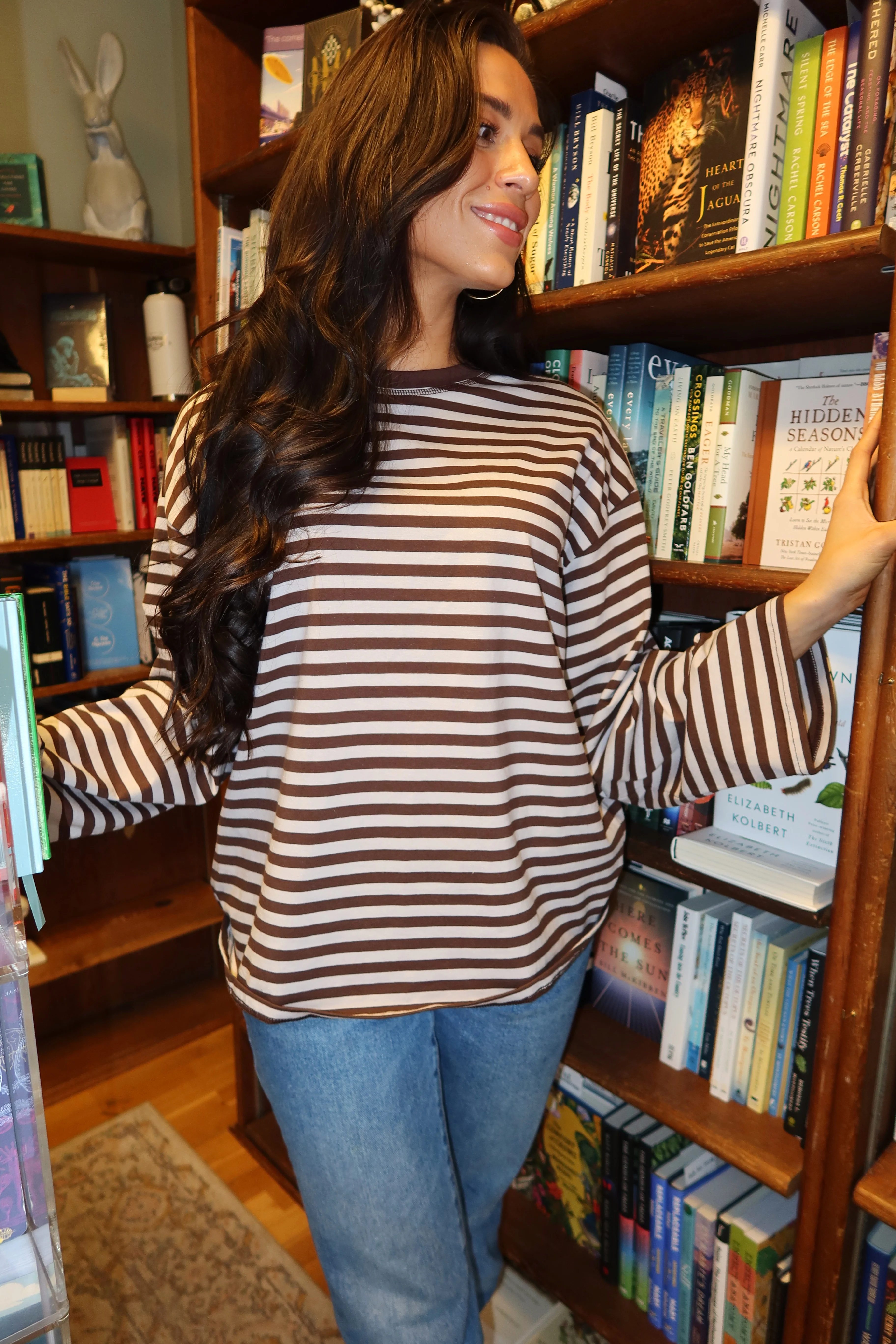 FINAL SALE - Elias Stripe Top in Grey - Image 7