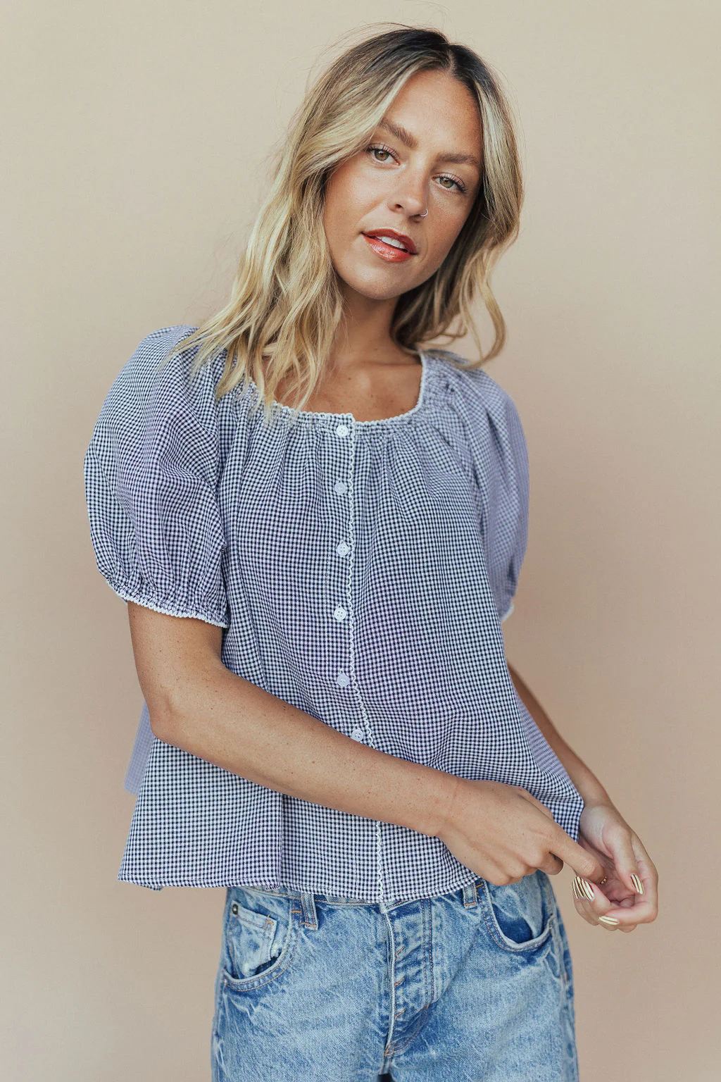 Eliza Gingham Blouse - Image 4