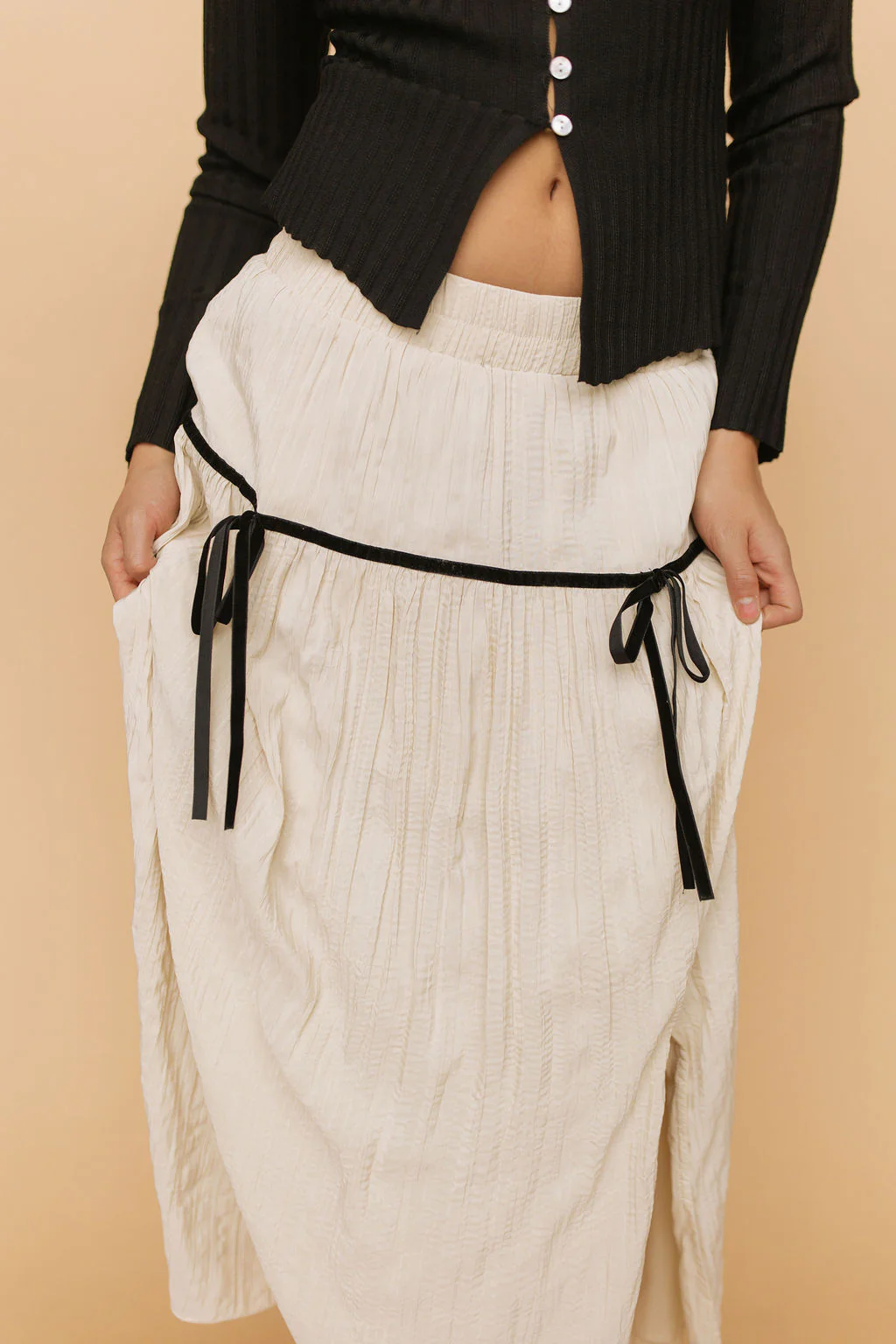 FINAL SALE - Etta Velvet Bow Skirt - Image 5