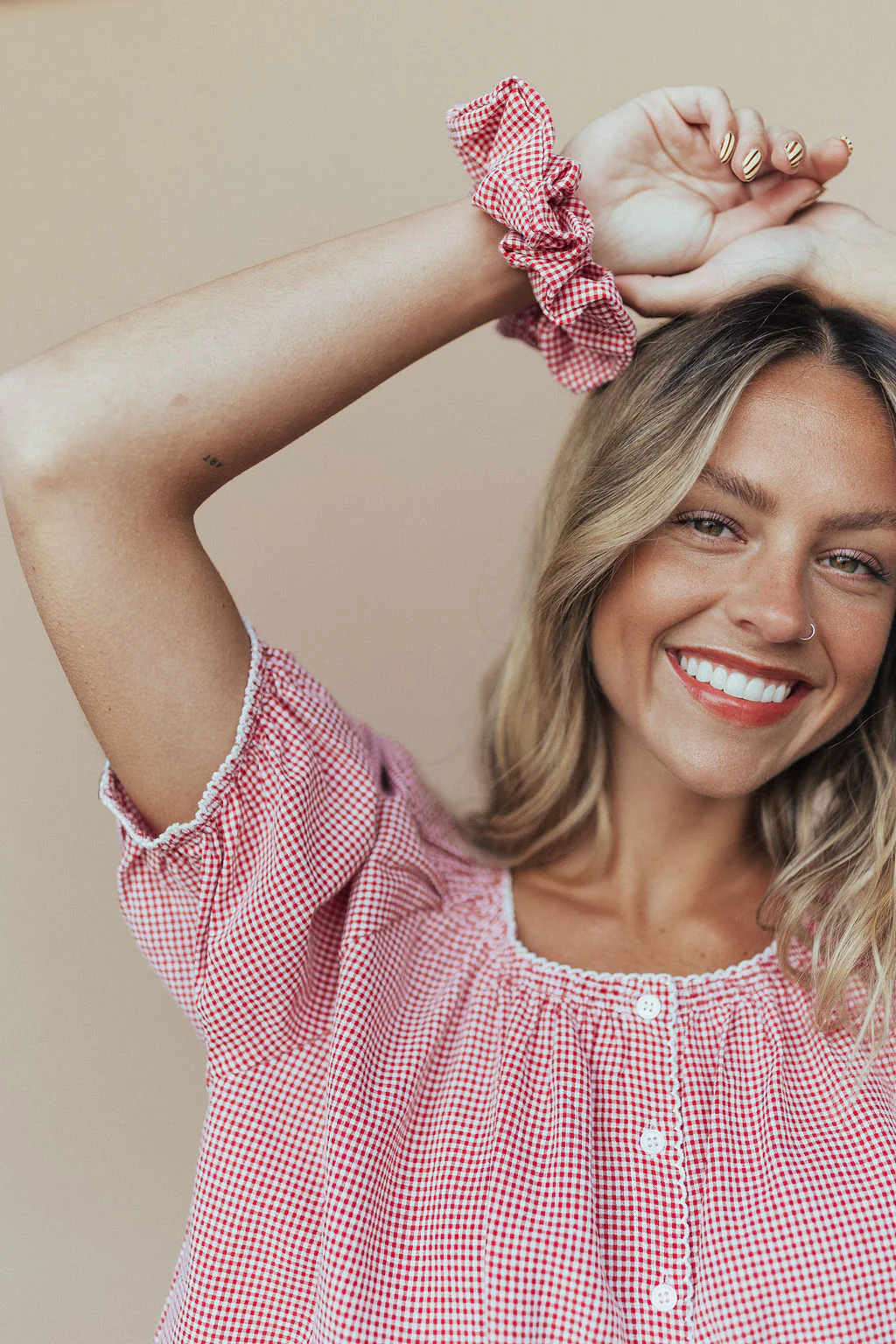 FINAL SALE - Eliza Gingham Scrunchie - Image 5