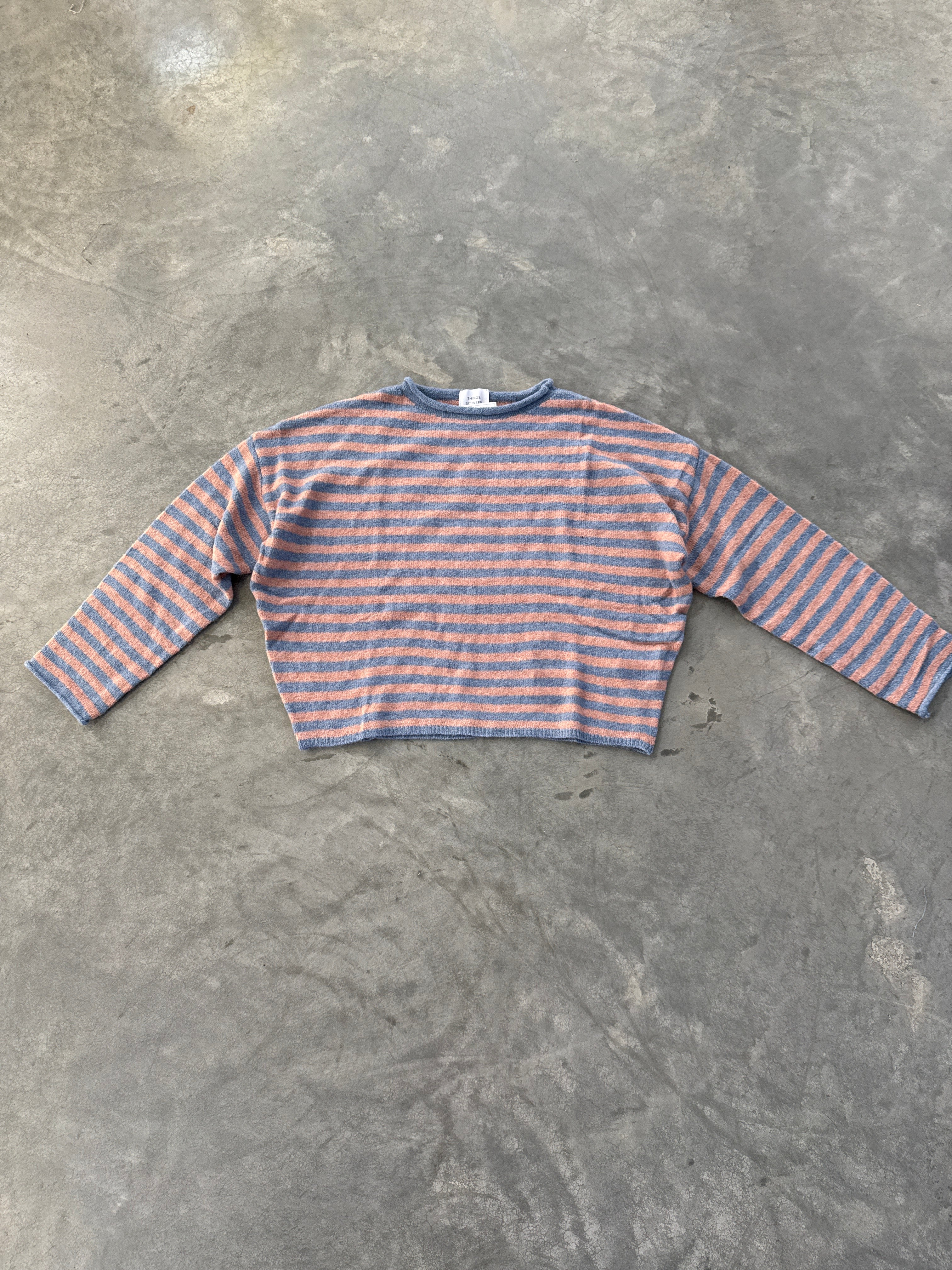 FINAL SALE - FLAWED Piper Pullover in Blush/Blue - Small