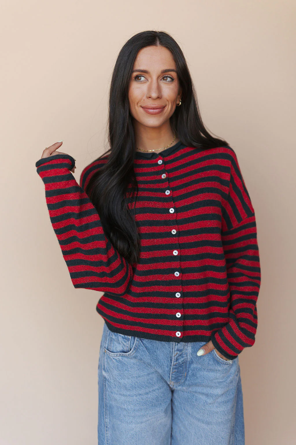 FINAL SALE - Stripe Piper Cardigan - Image 3