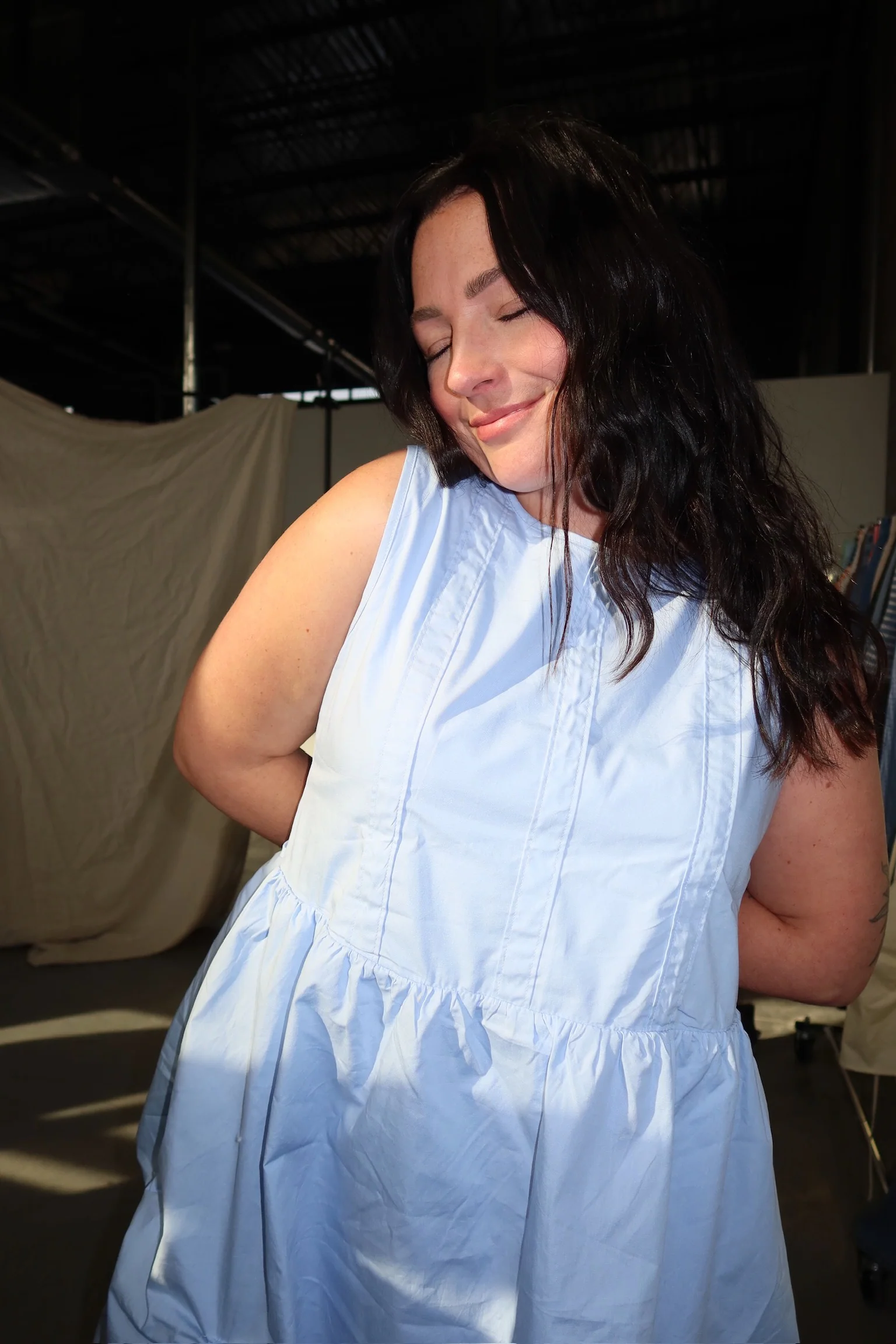 FINAL SALE - Sun Gazer Dress in Blue - Image 3