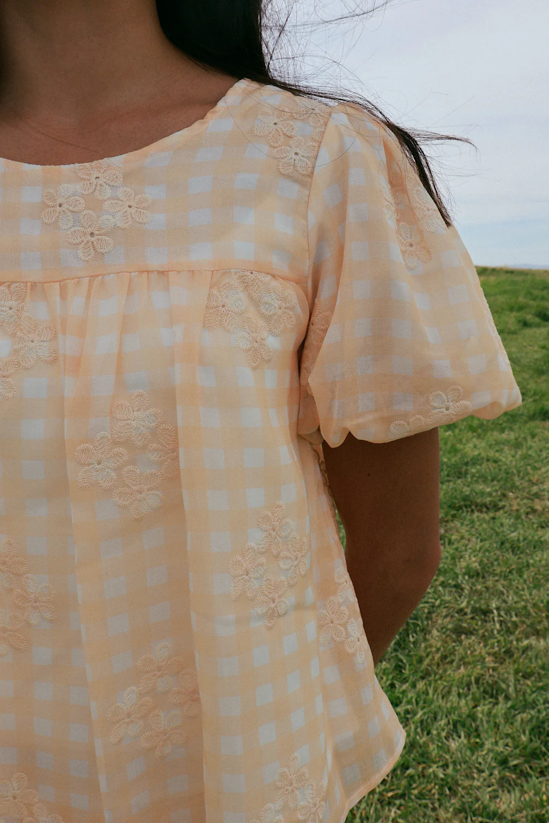 Holland Embroidered Gingham Blouse - Image 4