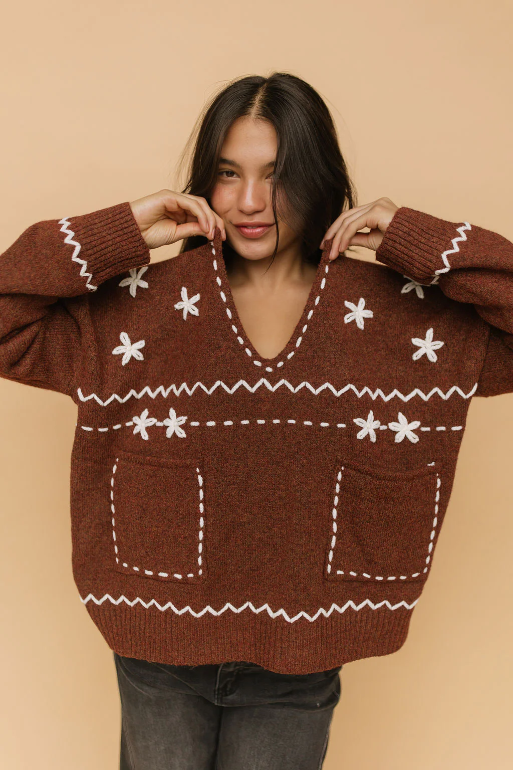 FINAL SALE - Ines Embroidered Sweater - Image 5
