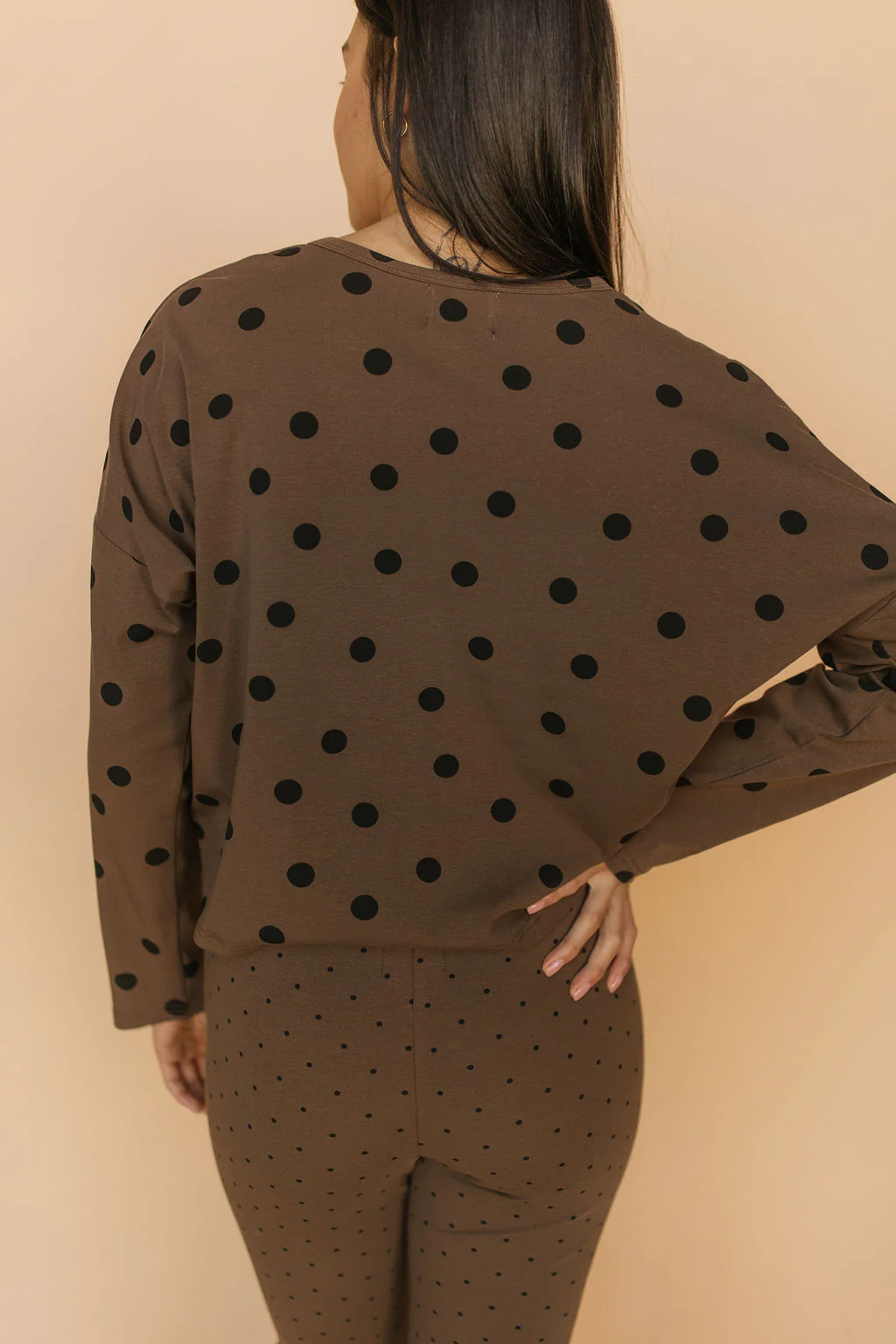FINAL SALE - Isabel Polkadot Cardigan in Brown - Image 5