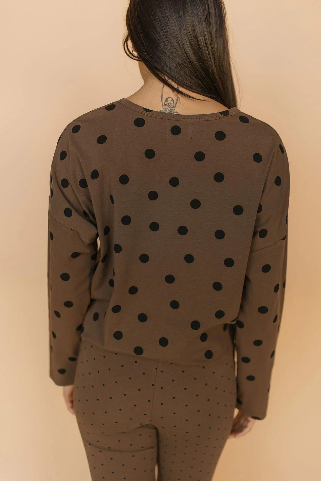 FINAL SALE - Isabel Polkadot Cardigan in Brown - Image 6