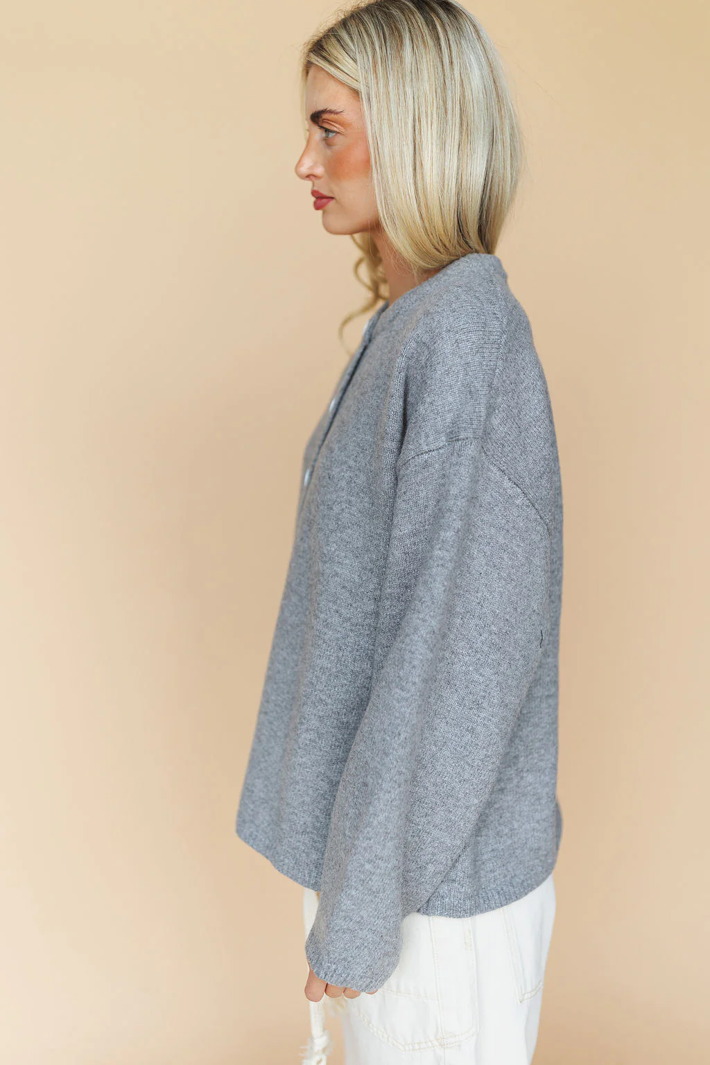 Julia Cardigan in Heather Grey - Image 5