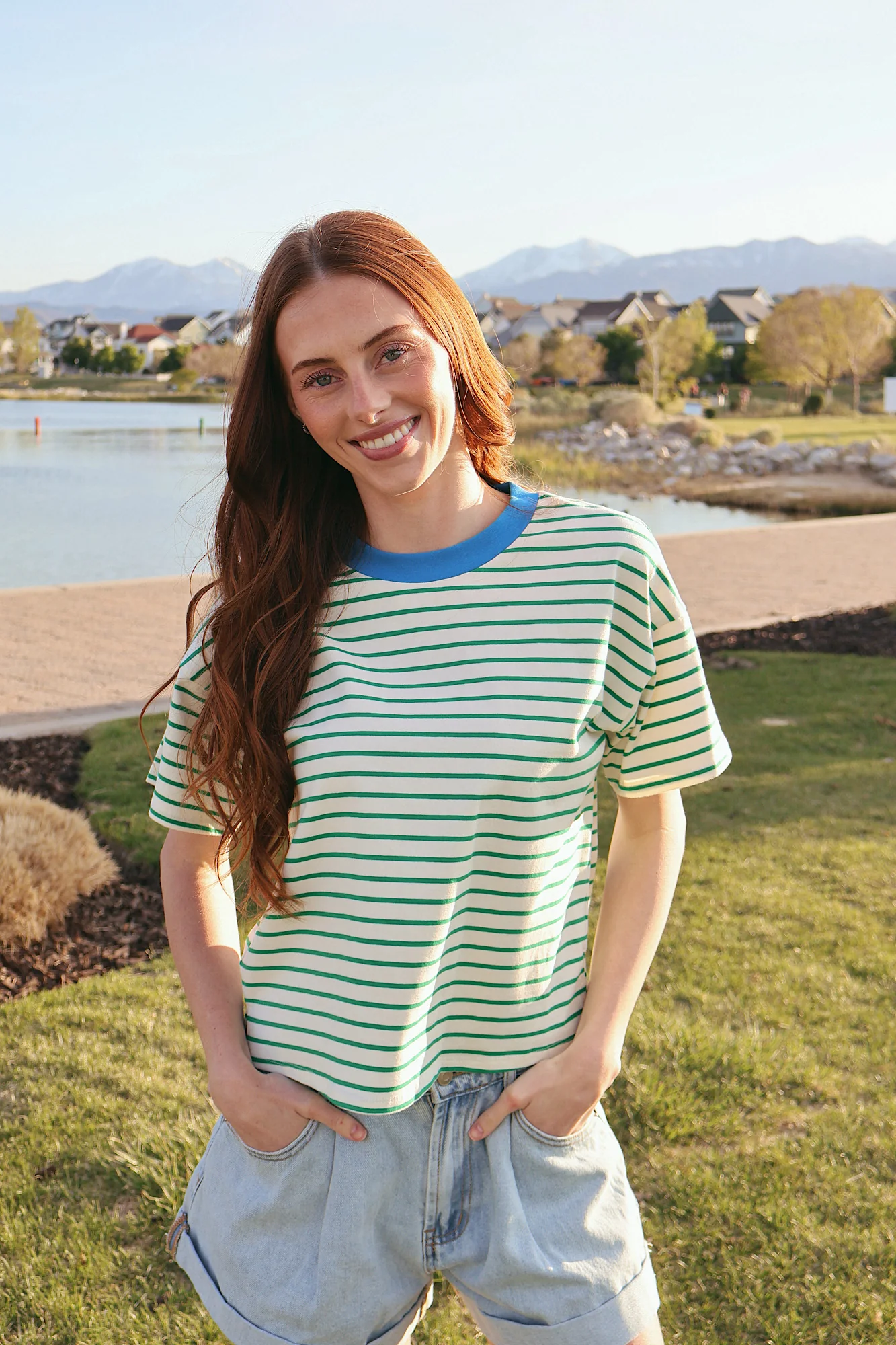 Kendall Stripe Tee - Image 7