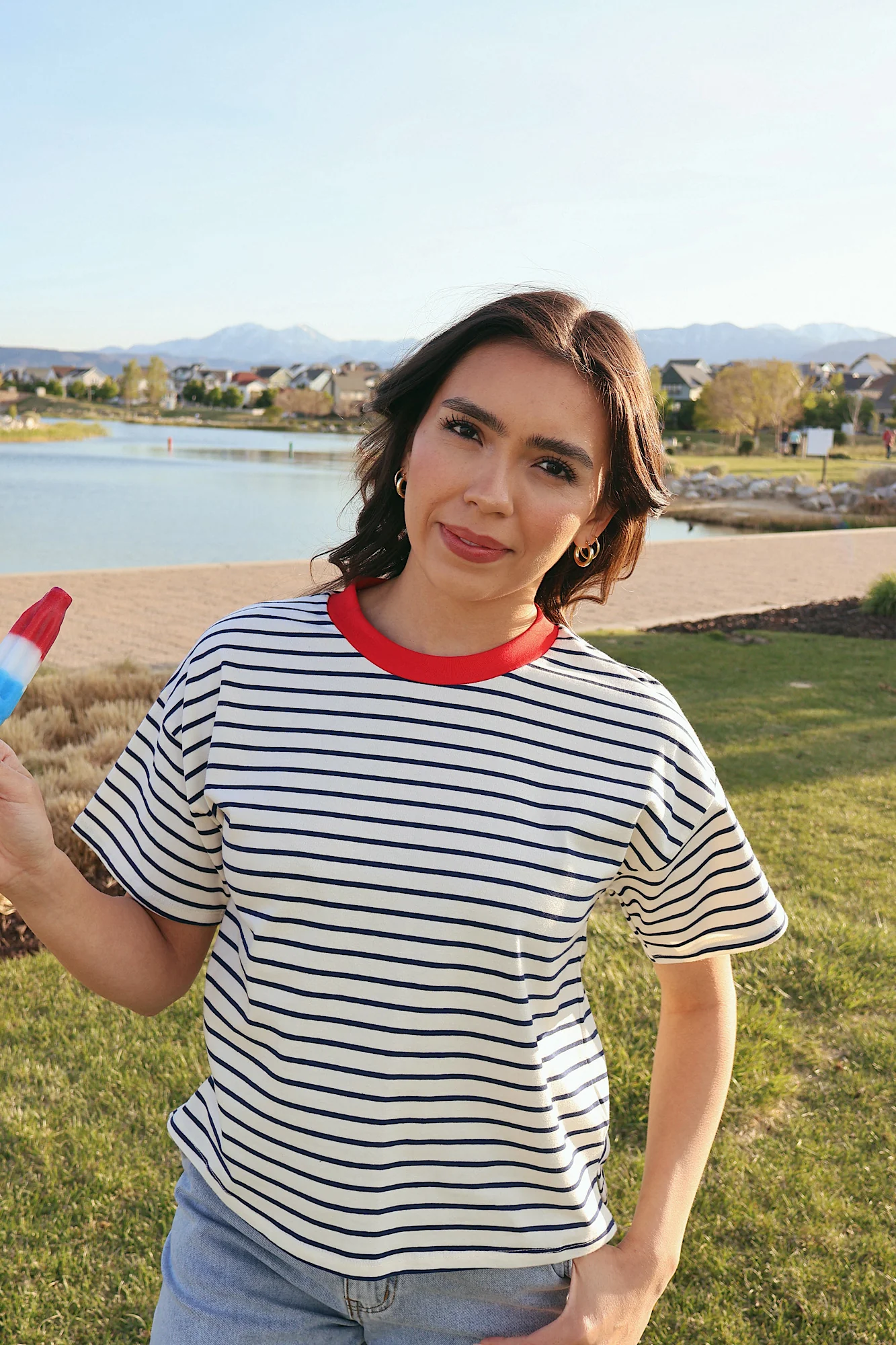 Kendall Stripe Tee - Image 9