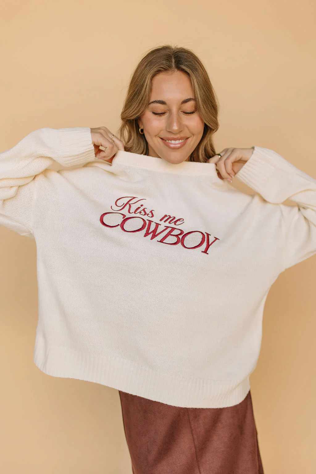 FINAL SALE - Kiss Me Cowboy Sweater - Image 5