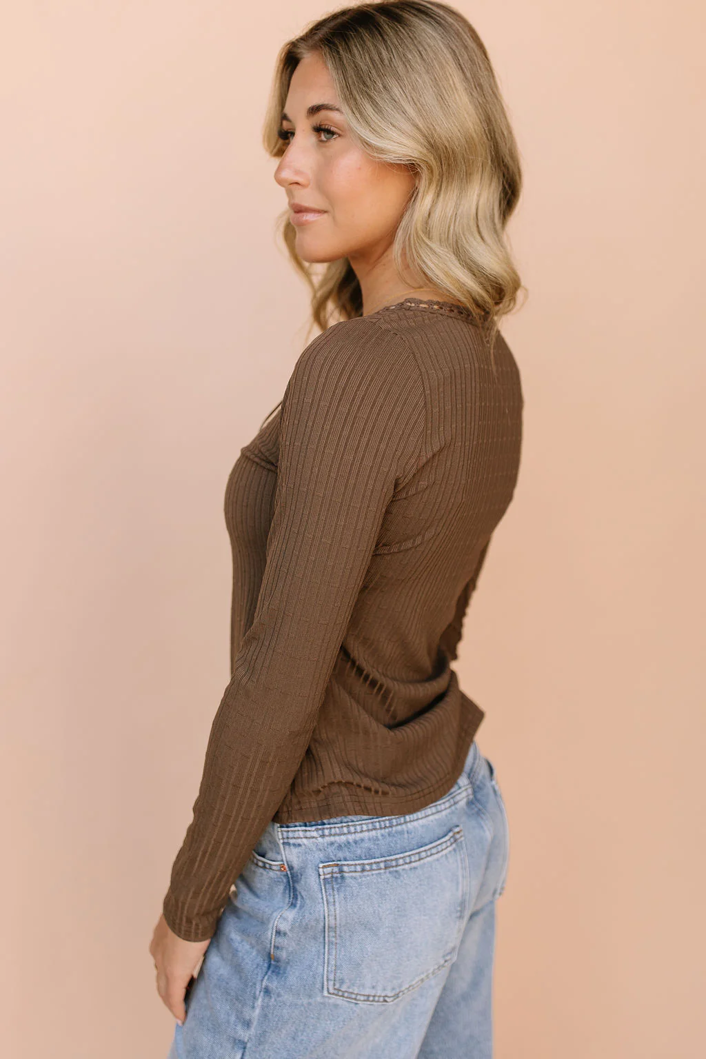 FINAL SALE - Lacey Top in Brown - Image 5