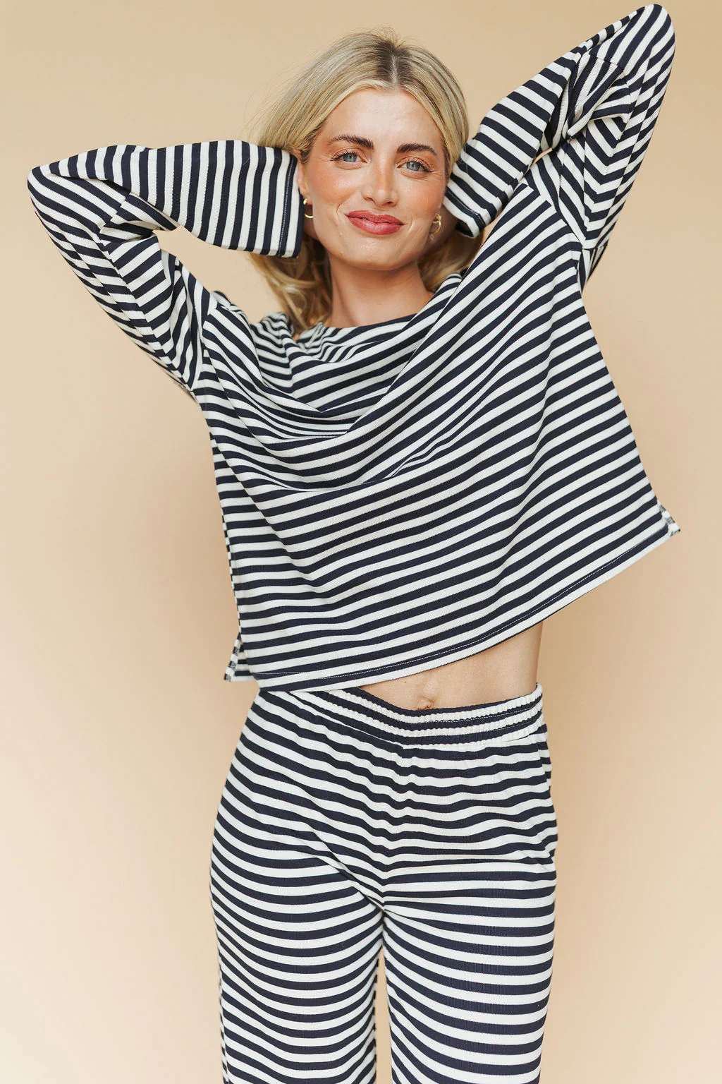 Lauren Stripe Long Sleeve in Navy - Image 4