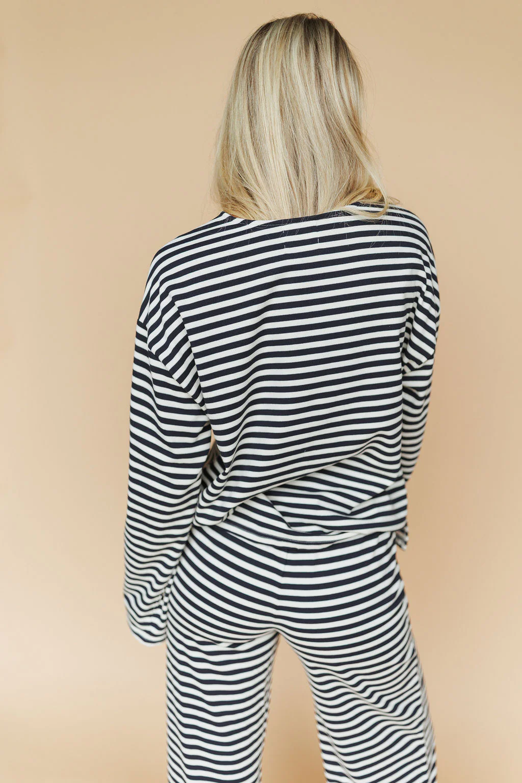 Lauren Stripe Long Sleeve in Navy - Image 7