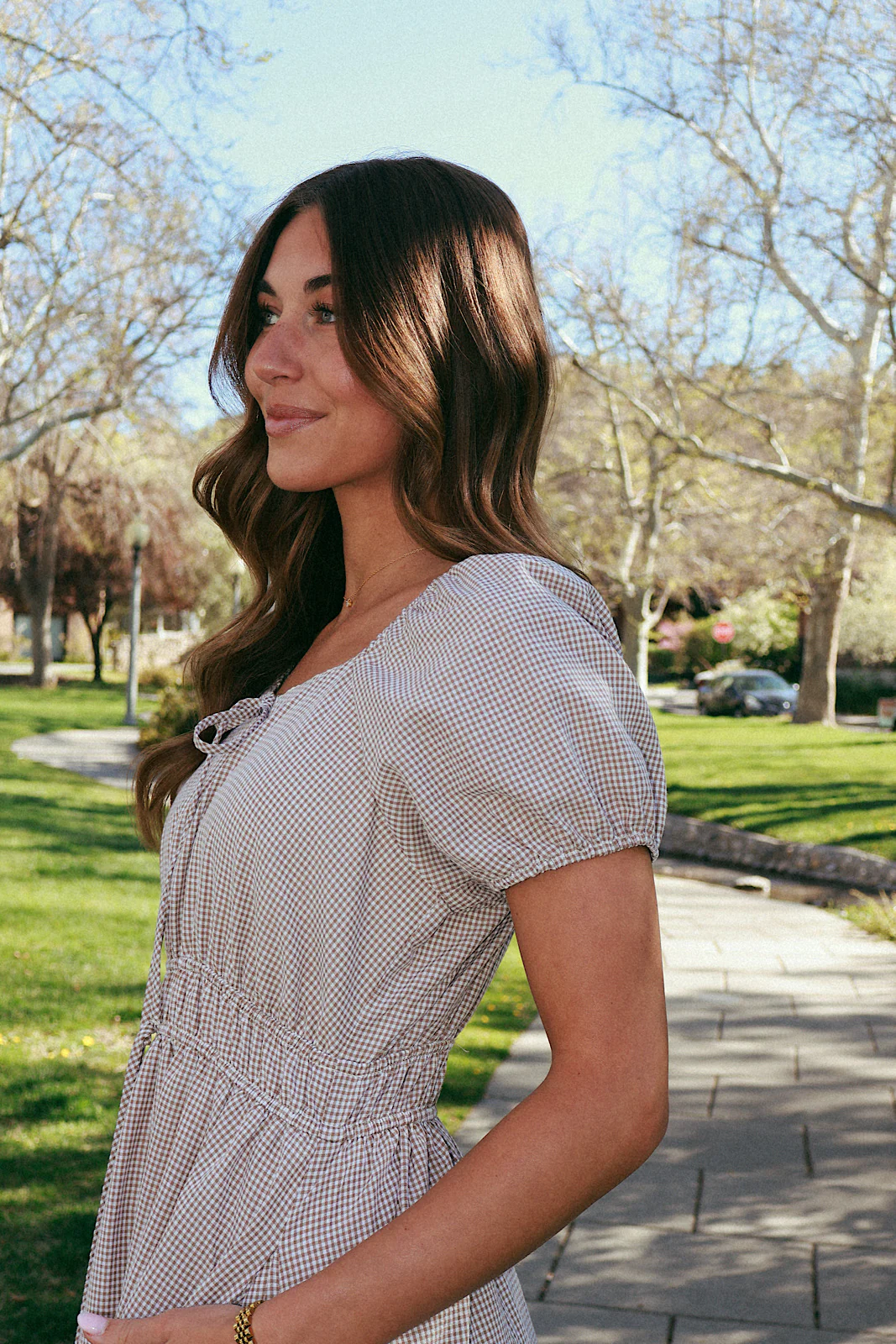Lissa Gingham Dress - Image 5