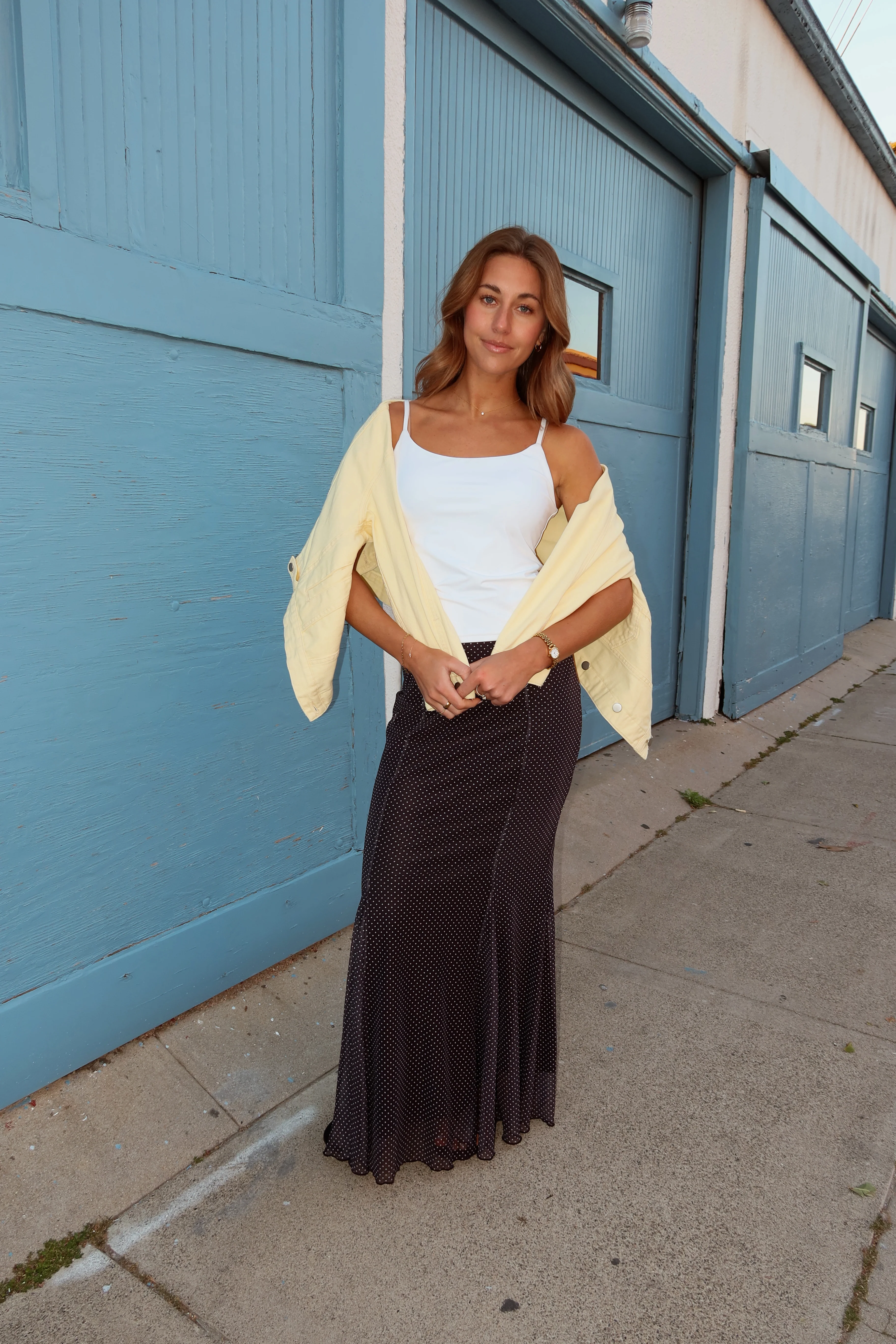 Love You Dot Maxi Skirt in Black - Image 8