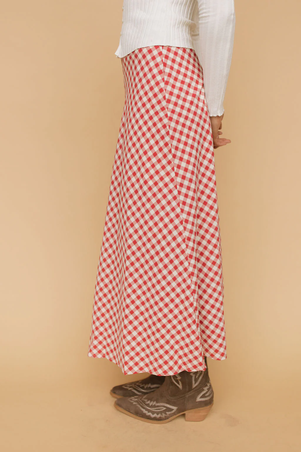 Lyla Gingham Maxi Skirt - Image 6