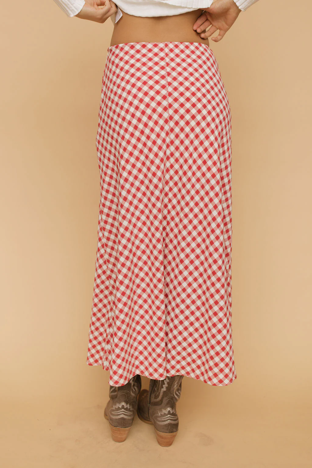 Lyla Gingham Maxi Skirt - Image 7