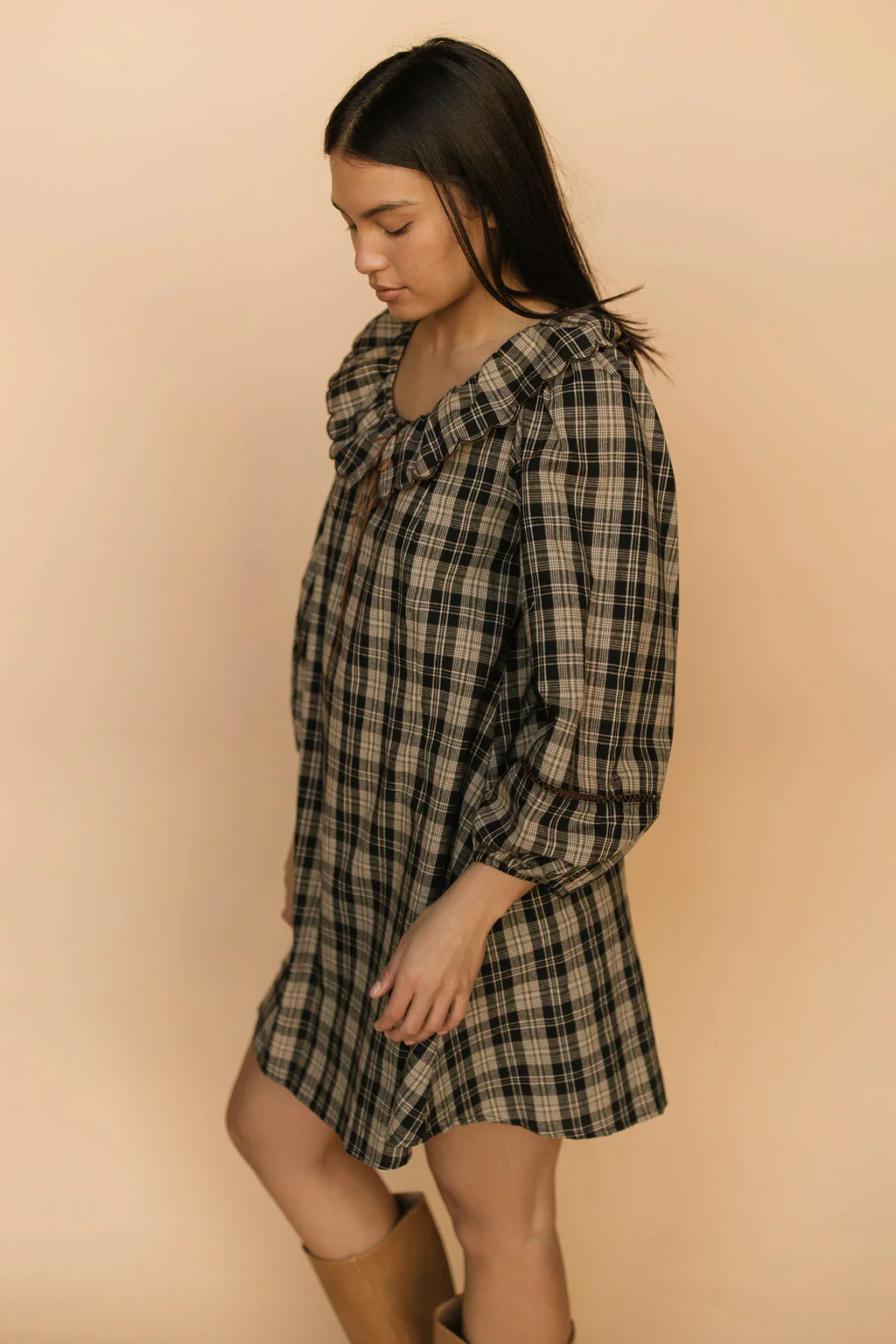 Madison Plaid Shift Dress - Image 4