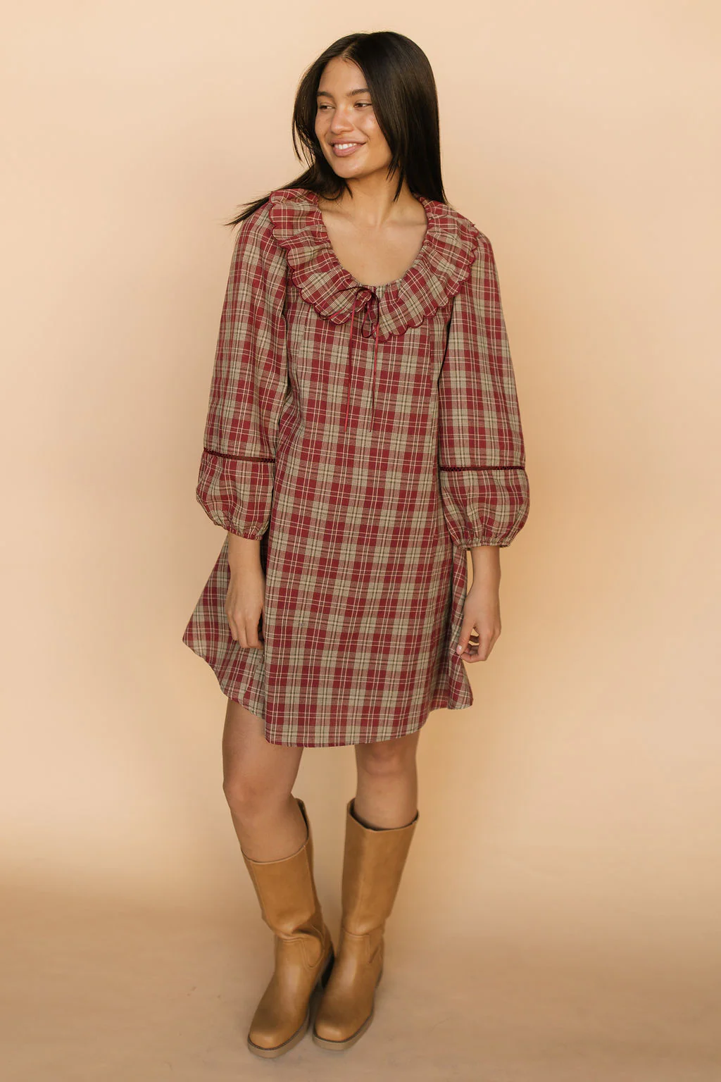 Madison Plaid Shift Dress - Image 7