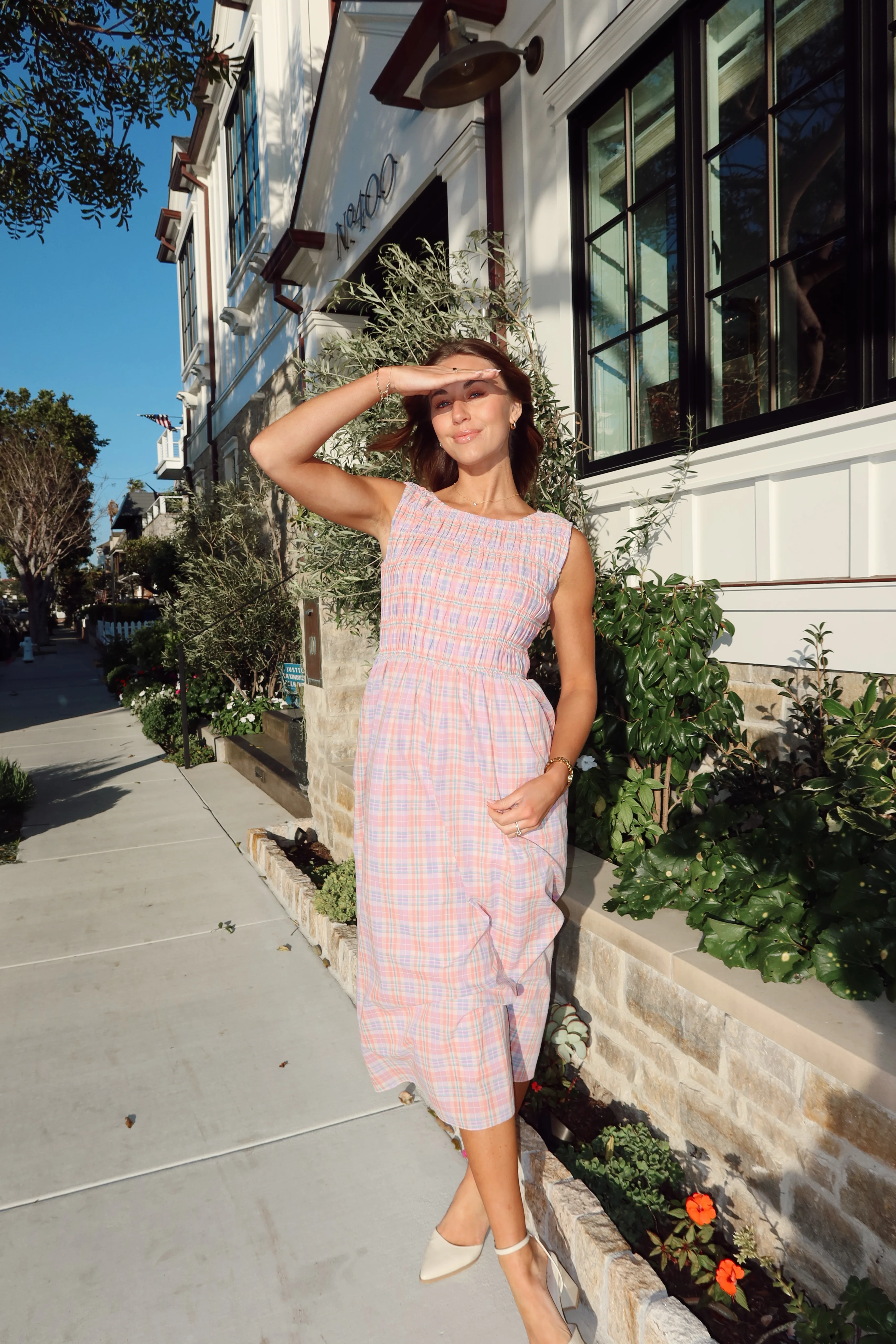 Magnolia Plaid Smocked Midi - Image 4
